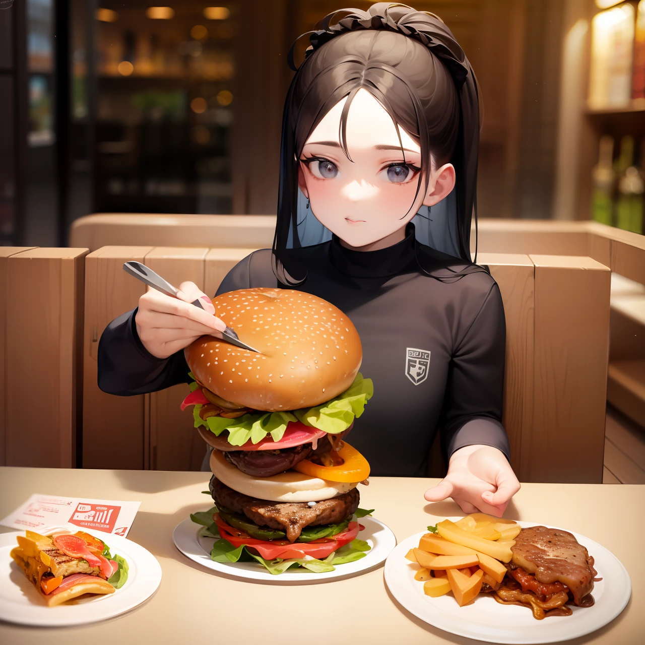 Ronaldo cutting burger in Tehran