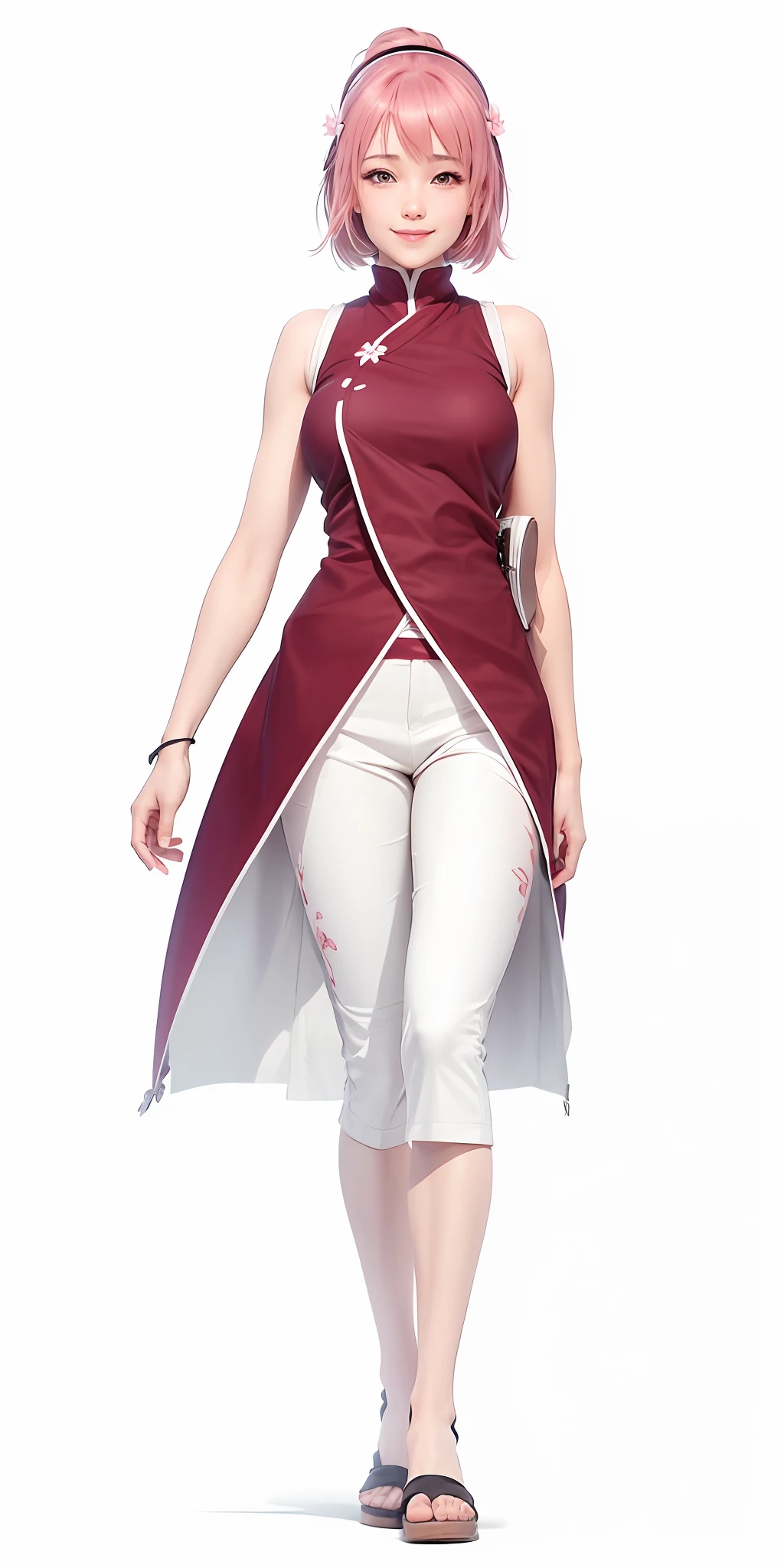 Ultra detailed, realistic, sakura,1girl, smile