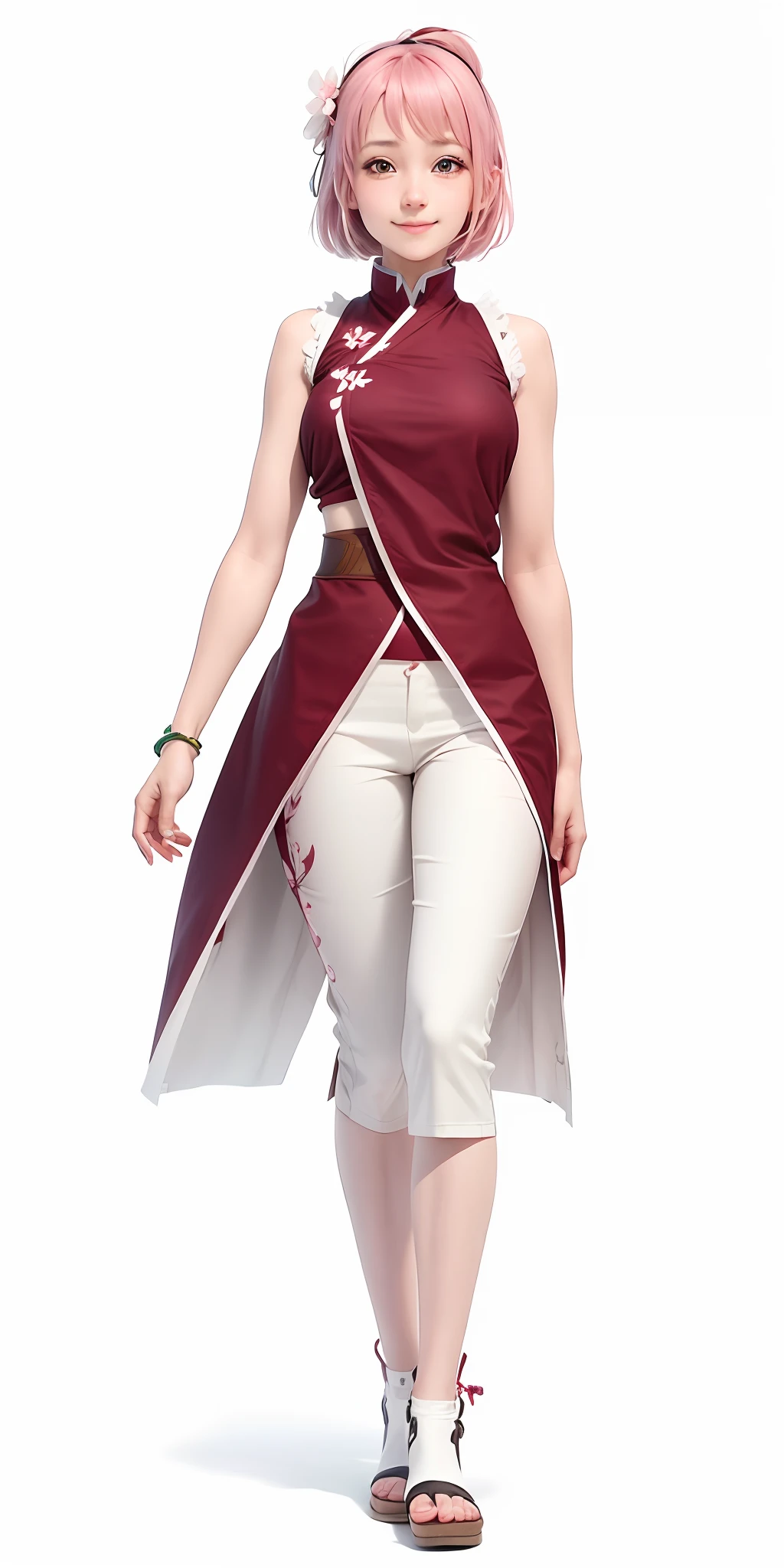 Ultra detailed, realistic, sakura,1girl,cute girl, smile