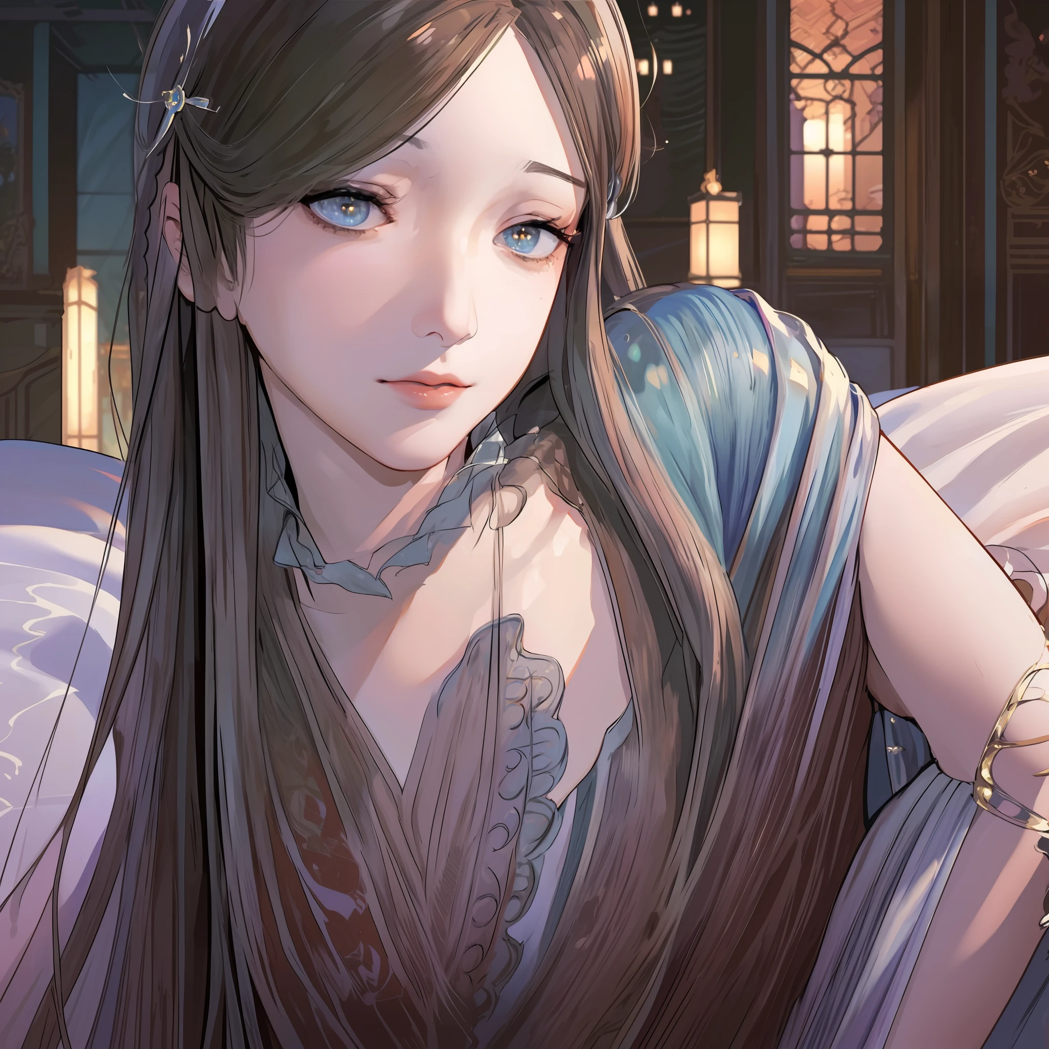((mature female, masterpiece, mistress, goddesses)),(( masterpiece: 1.2)),super-detailed, super high resolution, High best quality, 4K, 独奏, ,extremely exquisite and beautiful,illustrations, masterpiece,(illustrations),(high-resolution),Sleep in bed