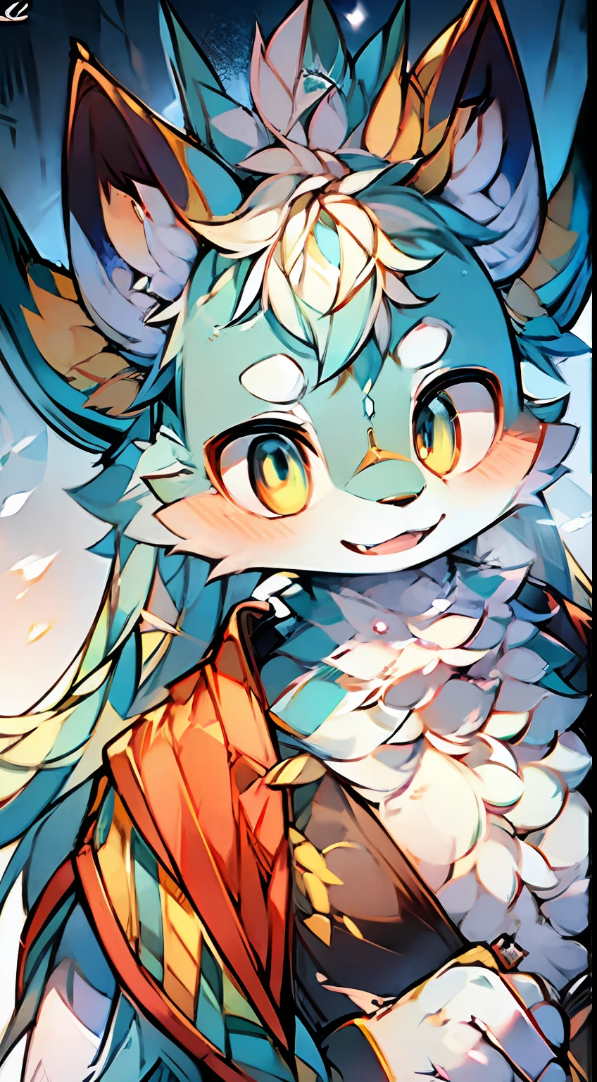 (Beautiful details、Best Masterpiece、High quality CG paintings),Outstanding lighting and shadow effects,magestic,Sing with a book,Ice magic,Sunny and cheerful,Snow background,His expression is confident when he sings