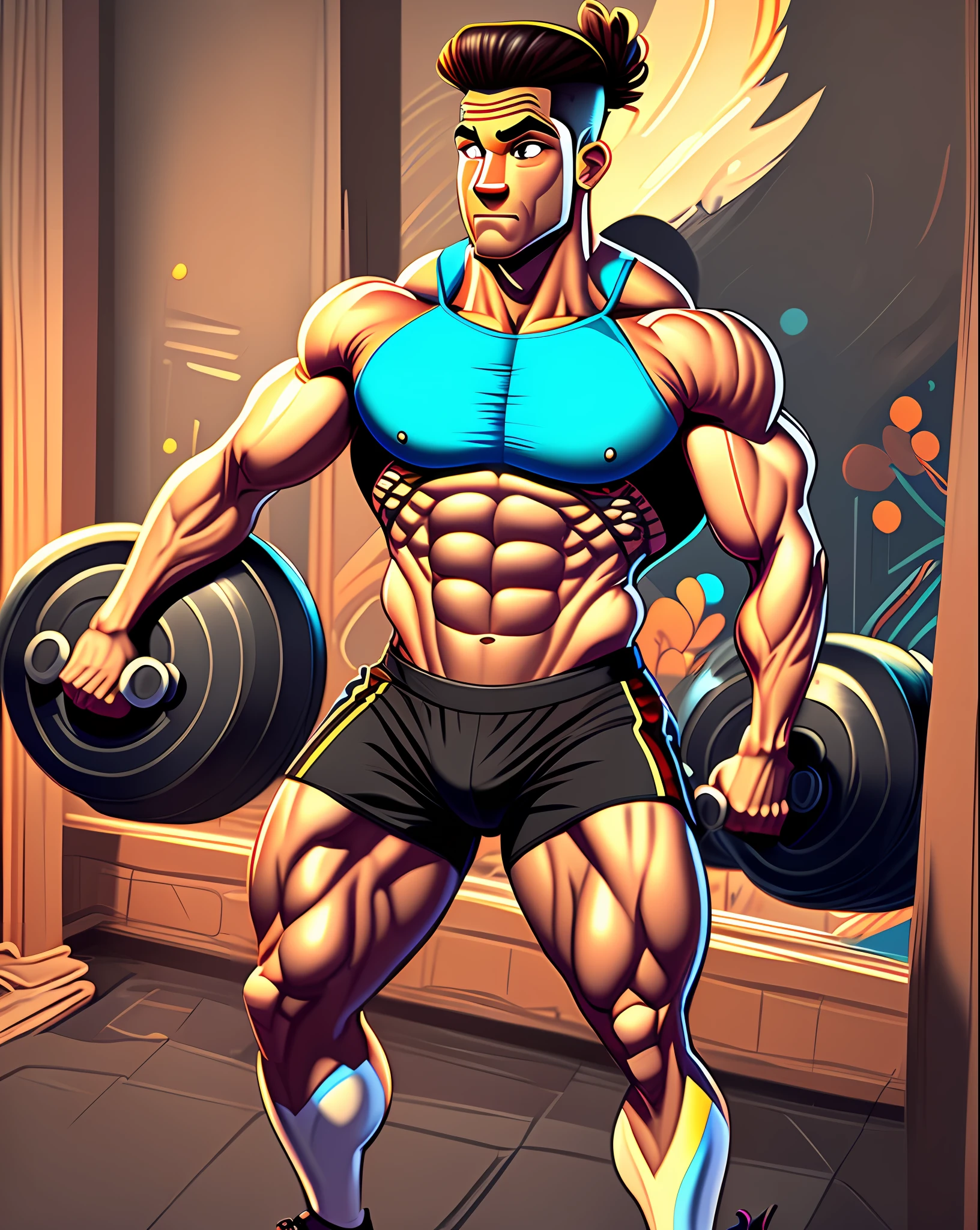 Art profile for fitness cartoons version 4k --auto --s2