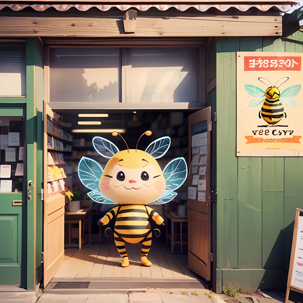 cartoon bee for shop logo --auto --s2