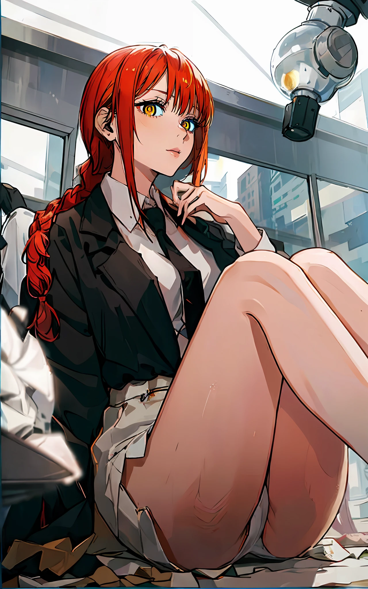 s the perfect face,Orange pupils,Beautuful Women,In a Japanese anime style,Beautiful woman,perfect face,tmasterpiece