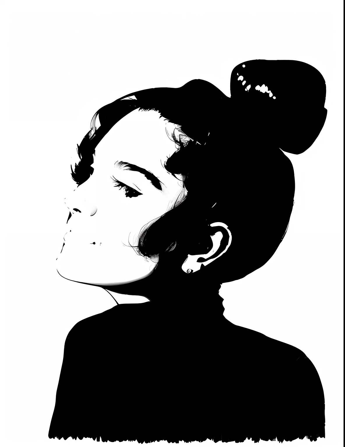 arafed image of a woman with a hat on her head, inspired by Bert Stern, bjork, photorealistic portrait of bjork, birch, three point lighting bjork, inspired by Miroslava Sviridova, cosmic bjork, portrait of ariana grande, posed in profile, by Robert Peak, by Clifford Ross, platon