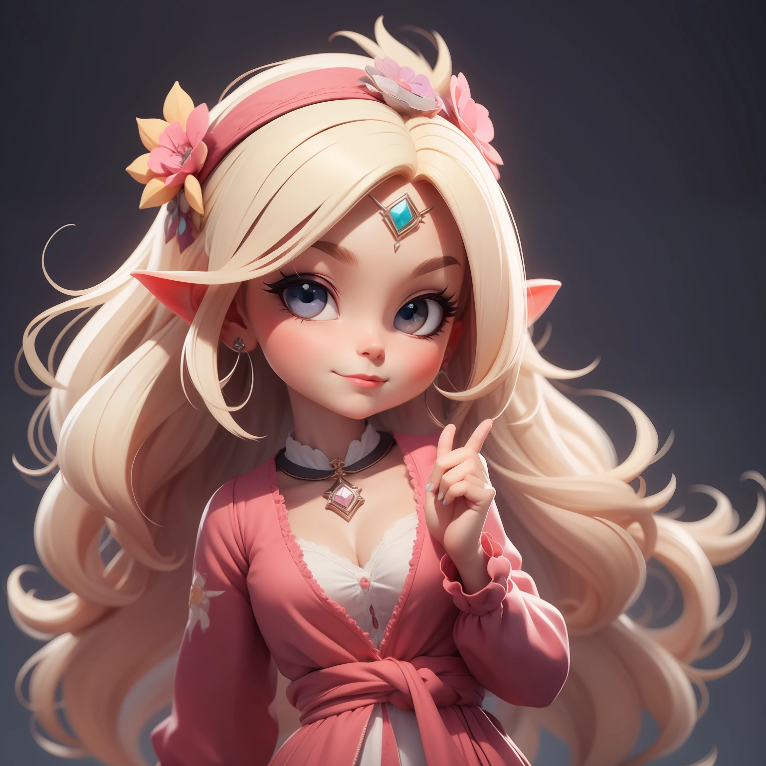 uma garota fofa super bonito, corpo inteiro, Beautiful and stuck hair accessories, Coloridos, olhos delicados, sorrindo, roupas leves e detalhadas, clean background and bright 3D rendering, OC rendering, 8k, Foco suave, fino Glossysuper detalhe --ar 3:6 50 --q 2 --niji 5 --estilo expressivo --s 2