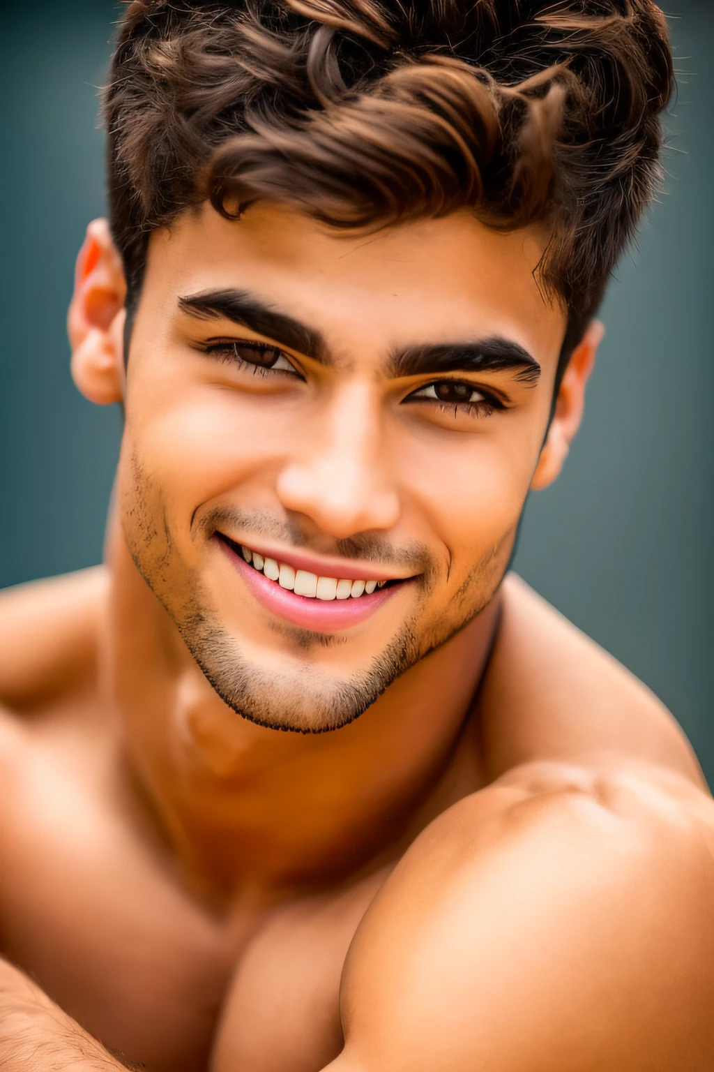 Homem e de 16 anos coecido por ser uma pessoa bastante fluida e leve. Your body is lean and well defined , with muscles that move elegantly and gracile. When dancing , He seems to be in perfect tune with the music and the environment around him , como se estivesse sendo levado pelo vento. His face is marked by an easy and welcoming smile , que parece convidar as pessoas a se aproximarem. seus olhos brilham com uma intensidade incomum , como se capturassem a luz do sol e refletissem em tons de verde e azul. His thick eyebrows give him a strong and decided appearance , But his smile softens these traits and gives him a more relaxed and friendly air.