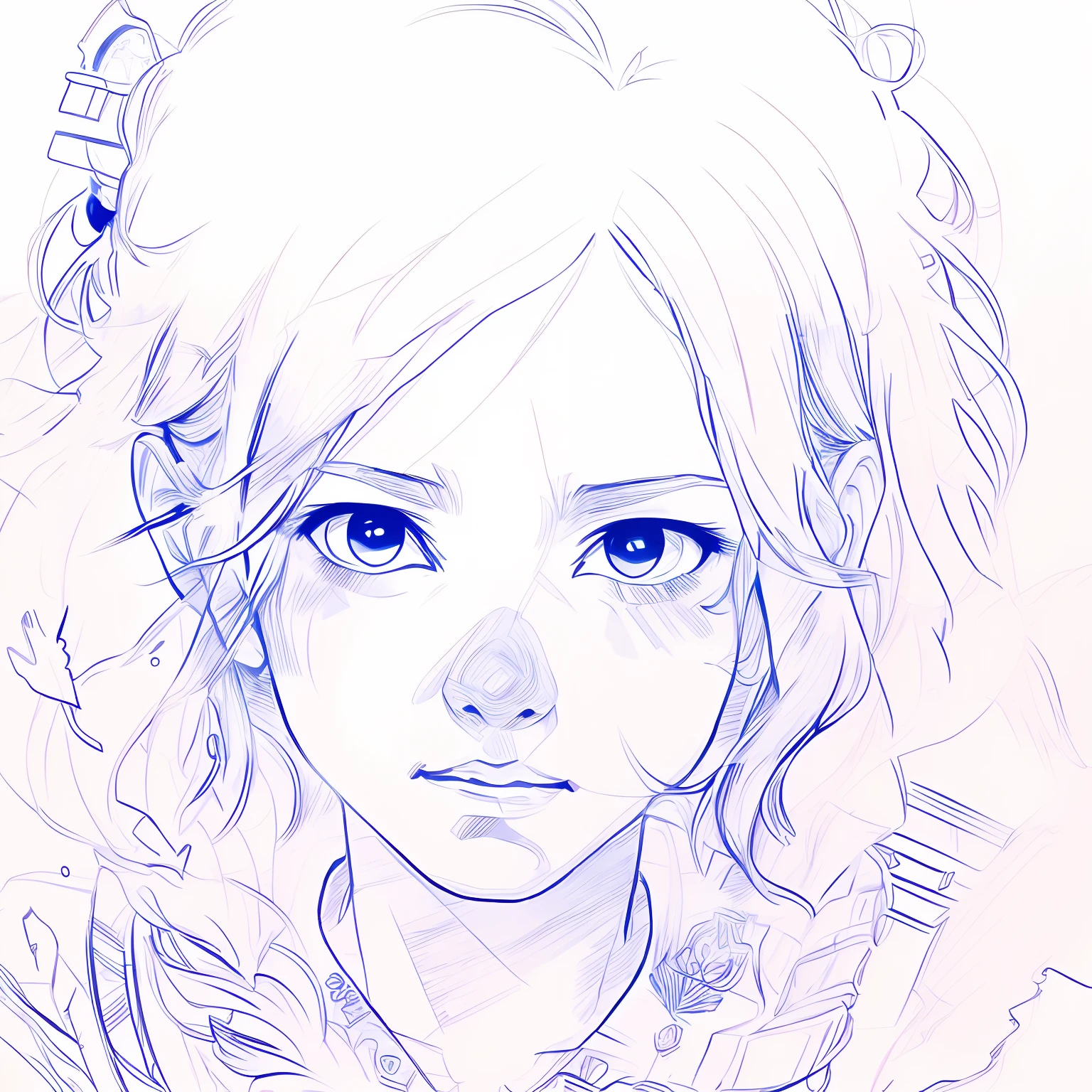 an anime line drawing of linus_sebastian,