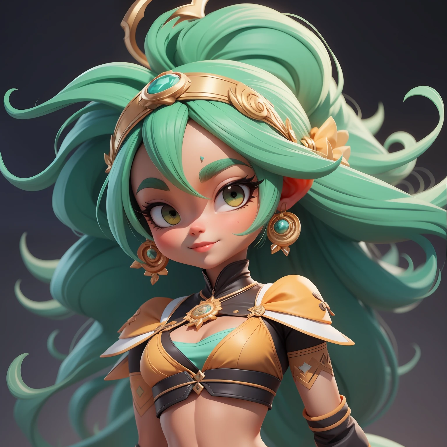 uma garota negra fofa super bonito, corpo inteiro, Beautiful and stuck hair accessories, Coloridos, olhos delicados, sorrindo, roupas leves e detalhadas, clean background and bright 3D rendering, OC rendering, 8k, Foco suave, fino Glossysuper detalhe --ar 3:6 50 --q 2 --niji 5 --estilo expressivo --s 2