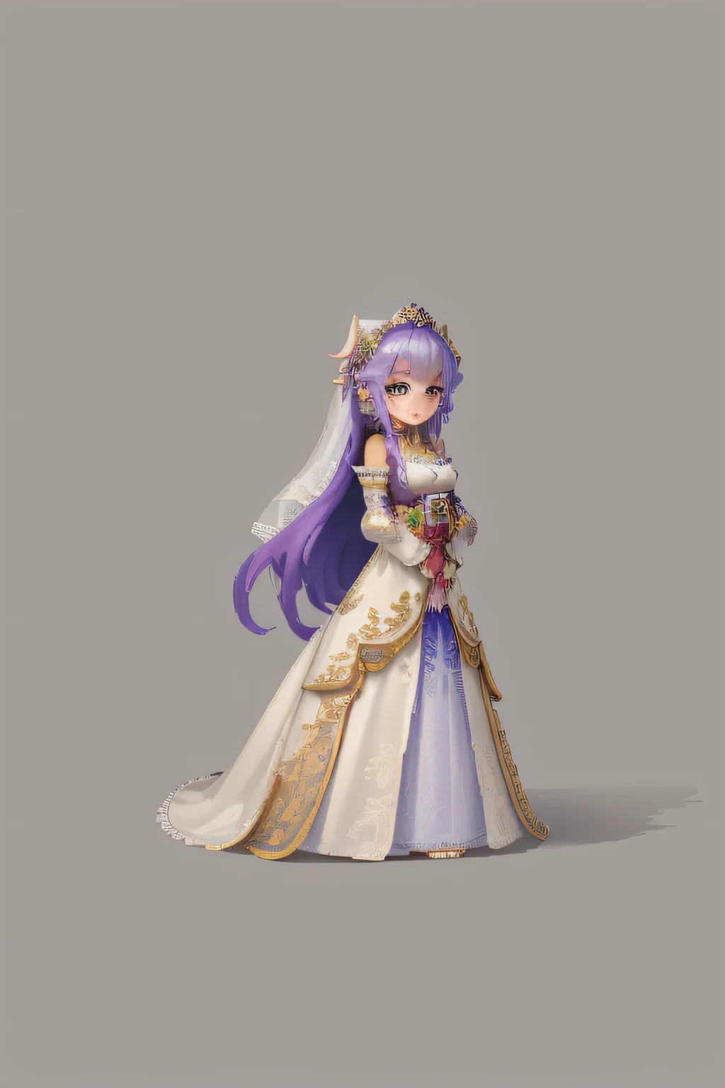 ((masterpiece)), ((ultra detail)), ((best quality)), ganyu, white wedding dress, pixel art, pixel<lora:ganyu_genshin_impact_f2:0.5
