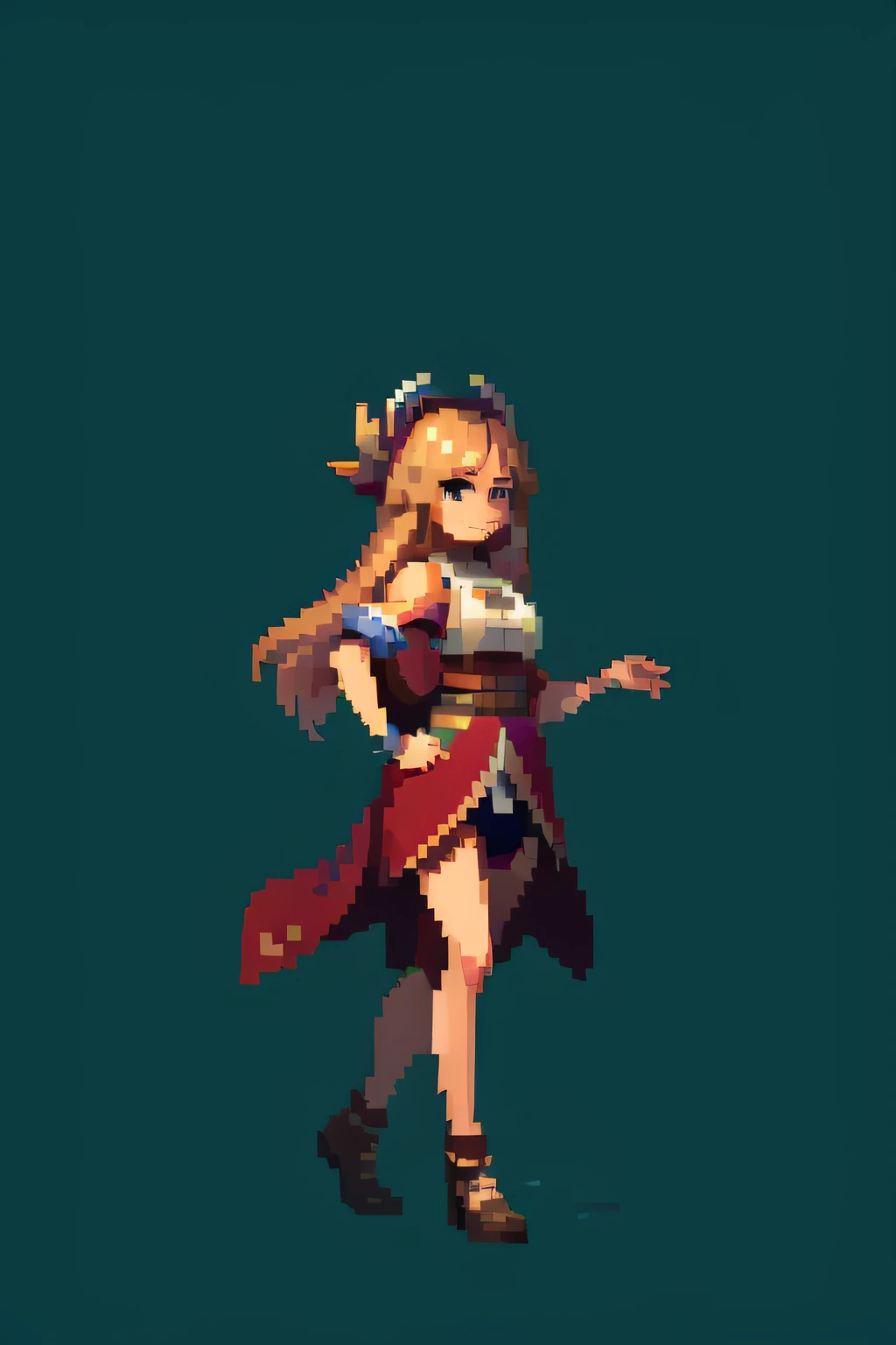 ((masterpiece)), top quality, (best quality), (hight delail) ,pixel art, 1girl, full body,