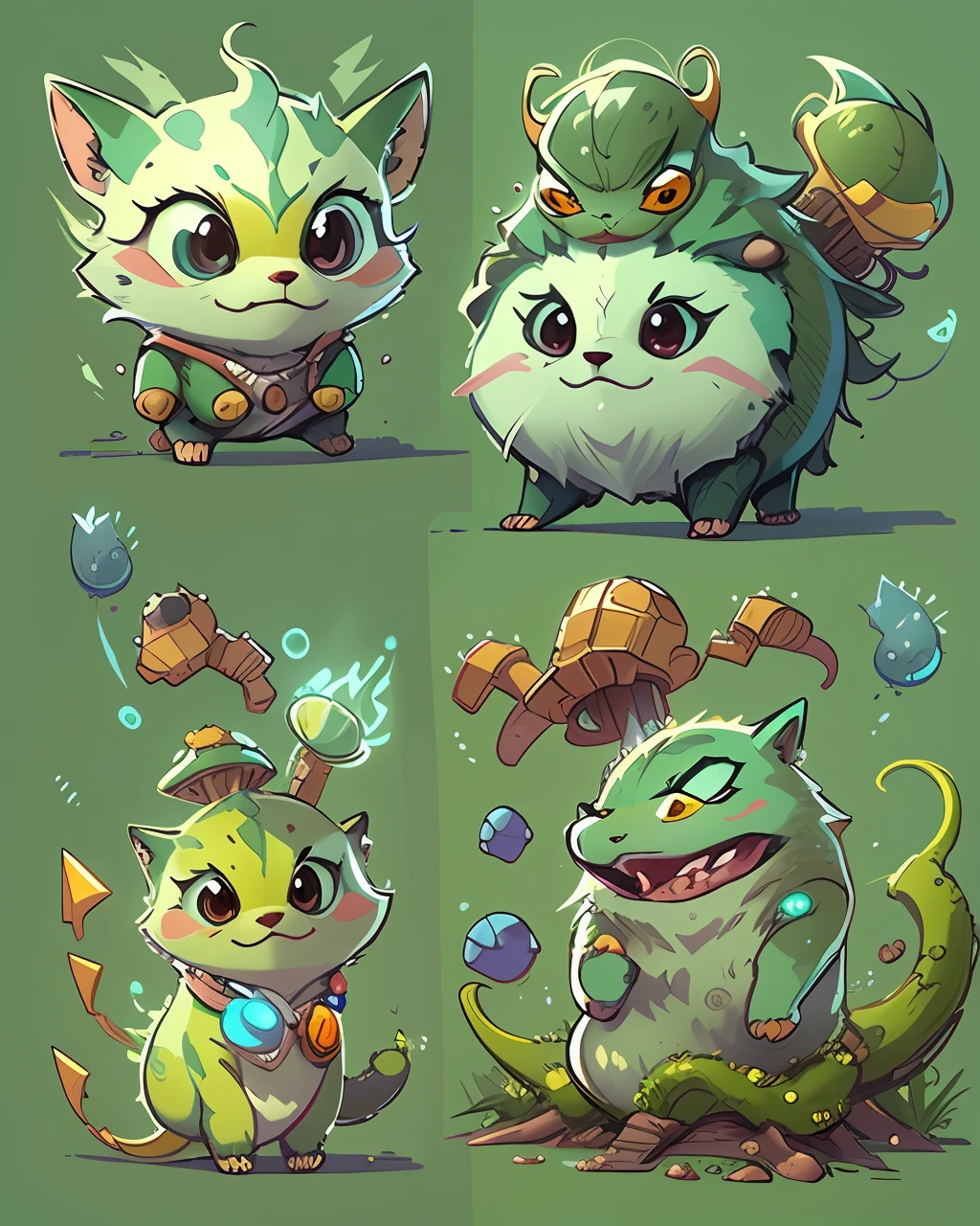 "Create a masterful masterpiece of cute creatures with ultra-detailed concept art inspired by. Utilize Stable Diffusion's power to unleash your inner Cu73Cre4ture programmer and bring your imagination to life!", high detailed, 8k