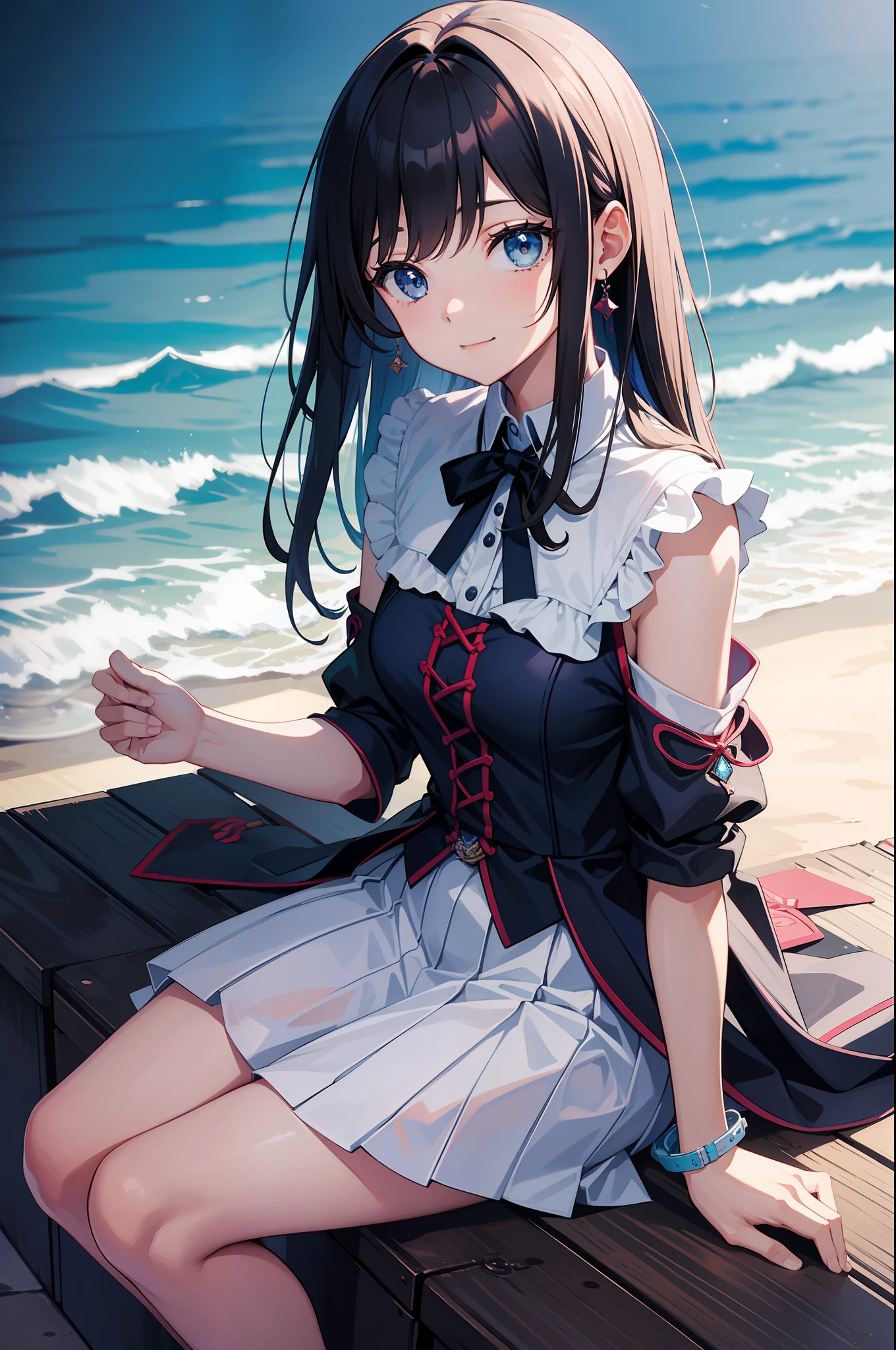 tmasterpiece，A high resolution，best qualtiy，1girl solo，kamisato_ayaka，ssmile，Sitting，komono