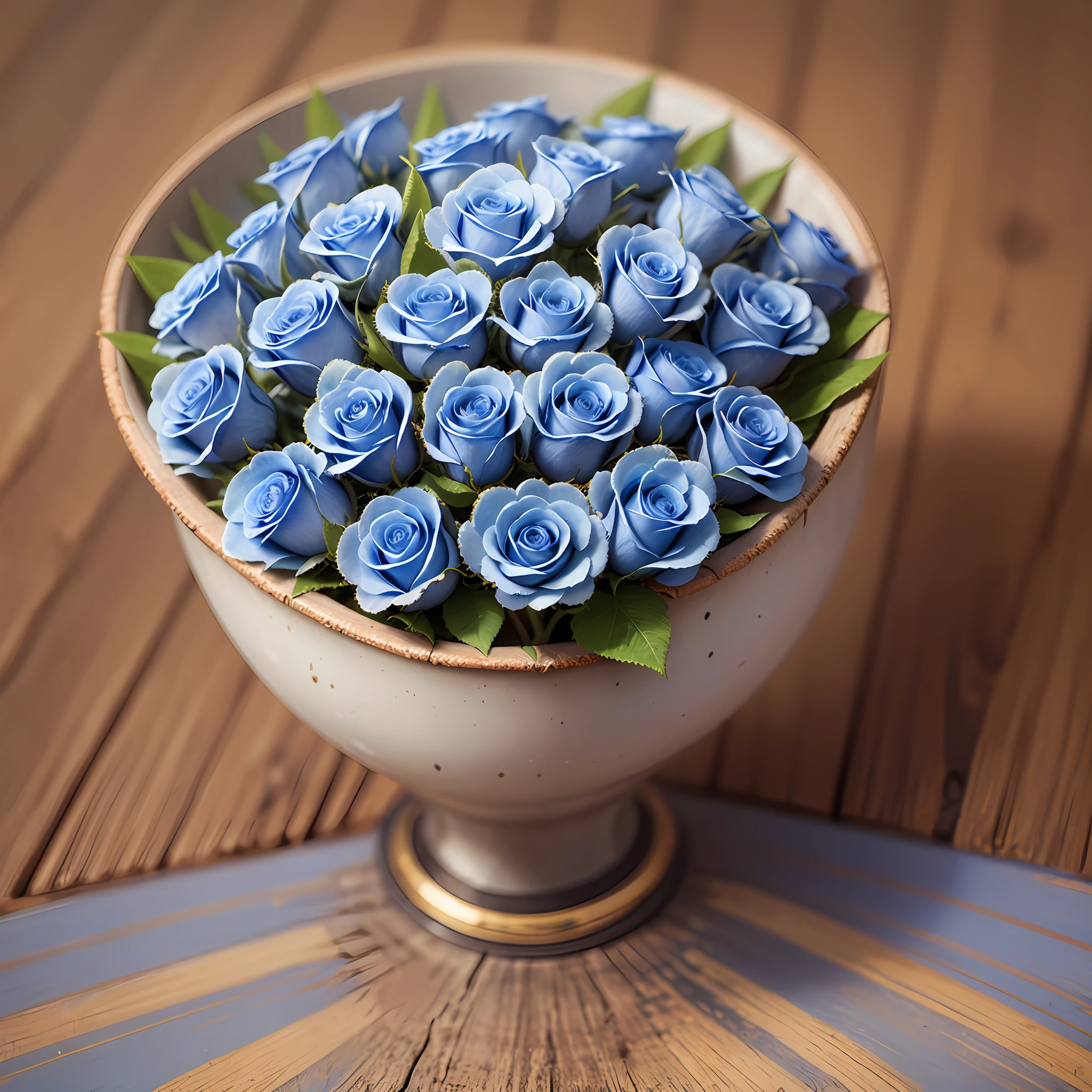 a BLUE and WHITE little rose --auto --s2