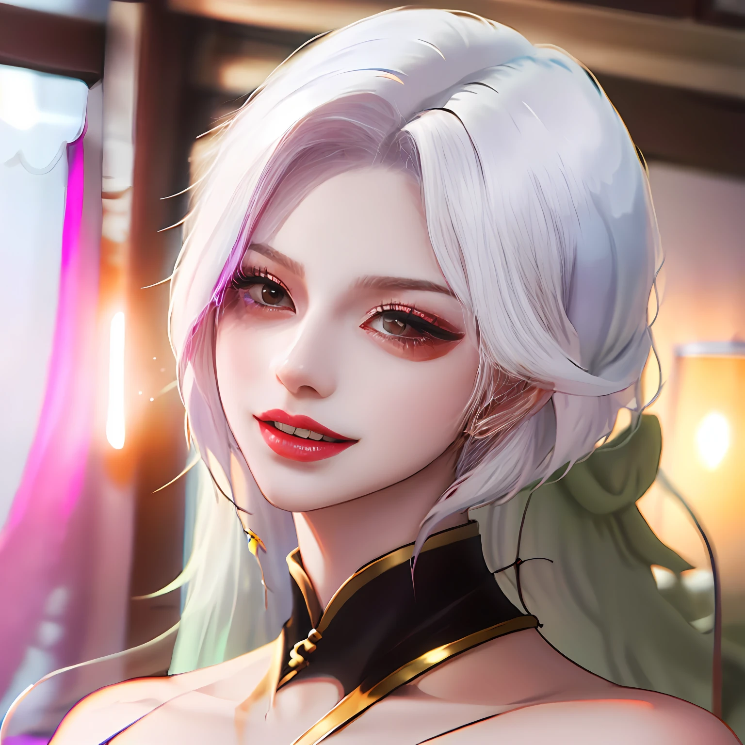 best qualtiy,tmasterpiece,超高分辨率,(真实感:1.4),RAW photogr,cropped shoulders,Glowing skin,Light laugh anime, Male,, Extremely detailed Artgerm, Detailed digital anime art, by Yang J, Keqing from Genshin Impact, trending on artstation pixiv, Artgerm on ArtStation Pixiv, artgerm detailed