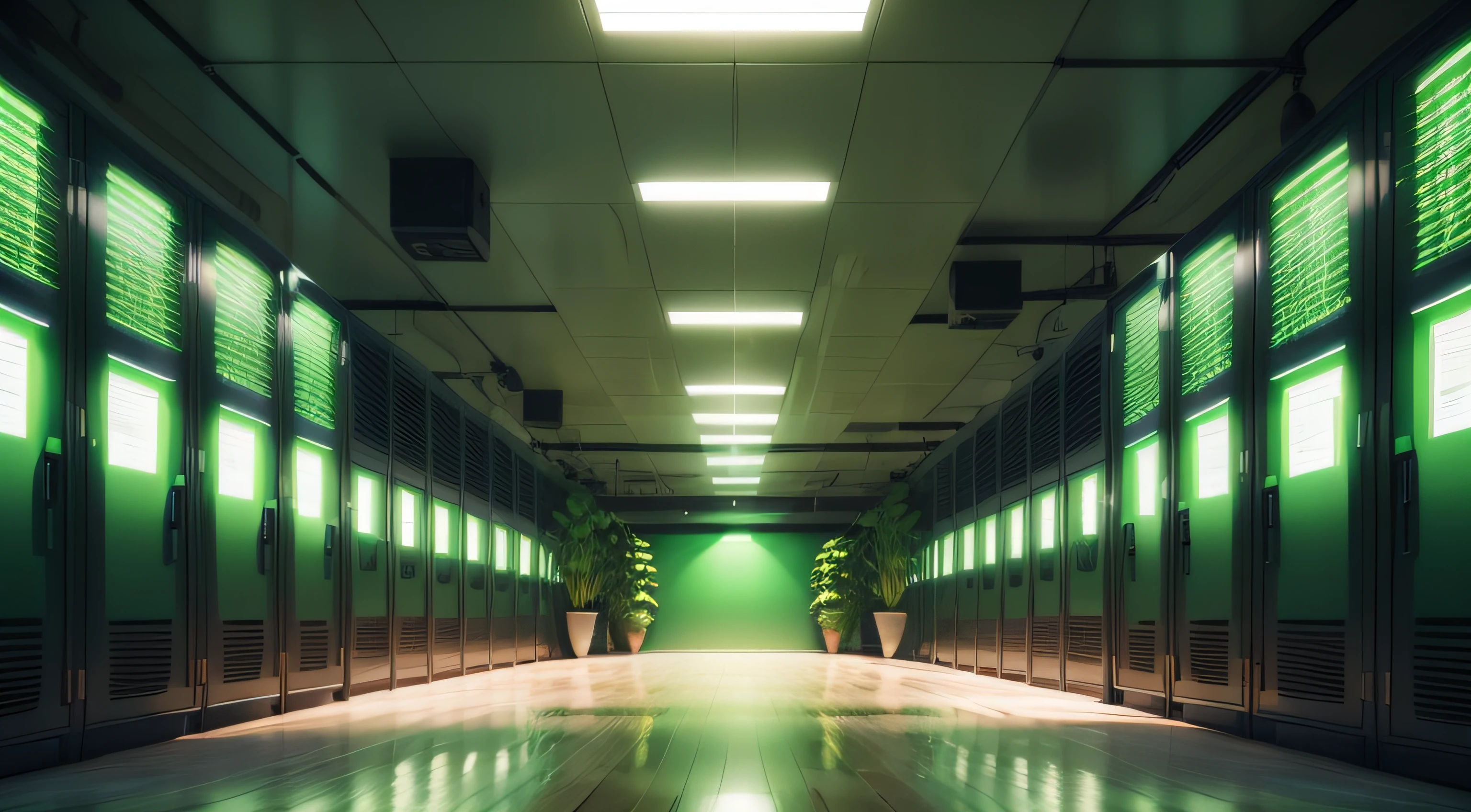 A Server Room Transformed into a Lush Green Oasis
