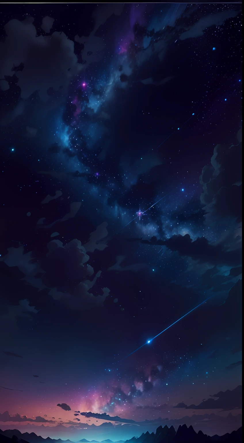 Night sky stars with very bright 8k