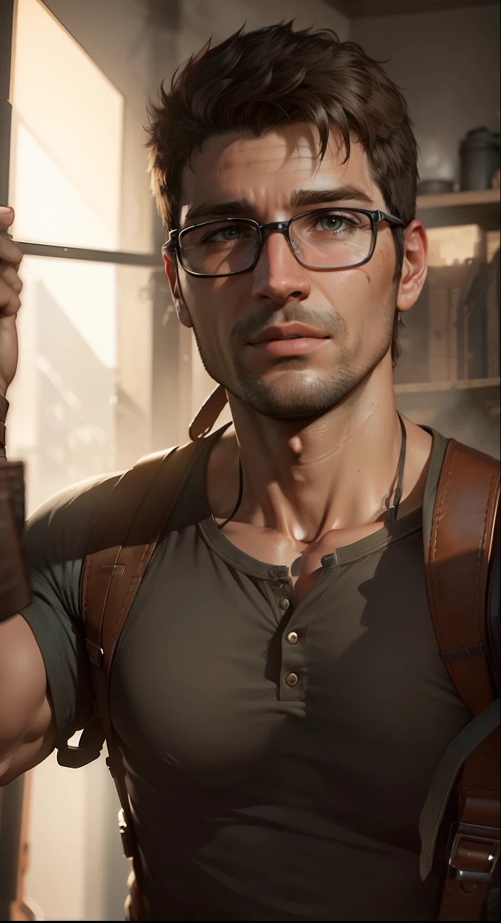 Change background Uncharted, realistic face,8k resolution,handsome boy,Nathan drake costume