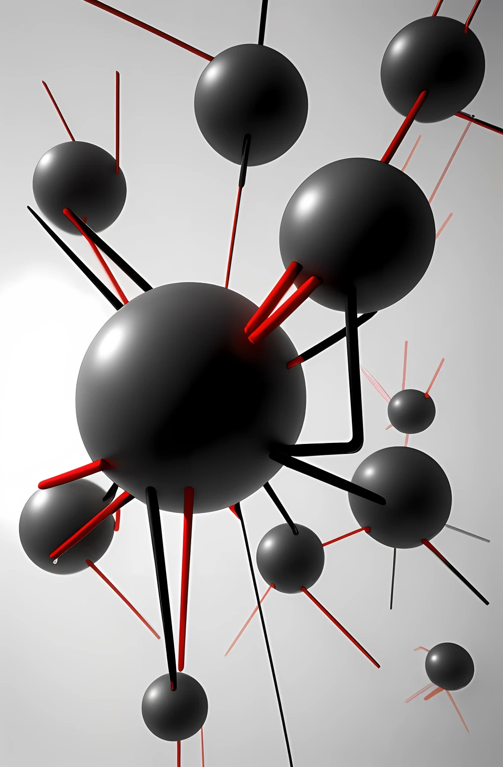 abstract image, Bauhaus style,
3D, phages, black, white, red and blue, 8K