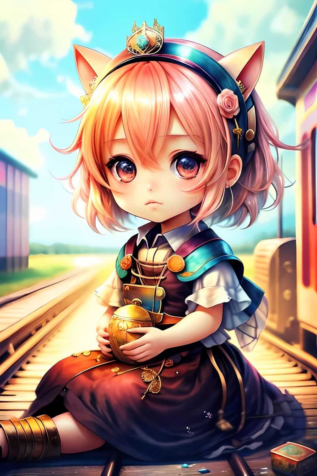 train,Chibi,real,art,
yang08k, photography, beautiful, colorful,realistic,
masterpieces, top quality, best quality, official art, beautiful and aesthetic,