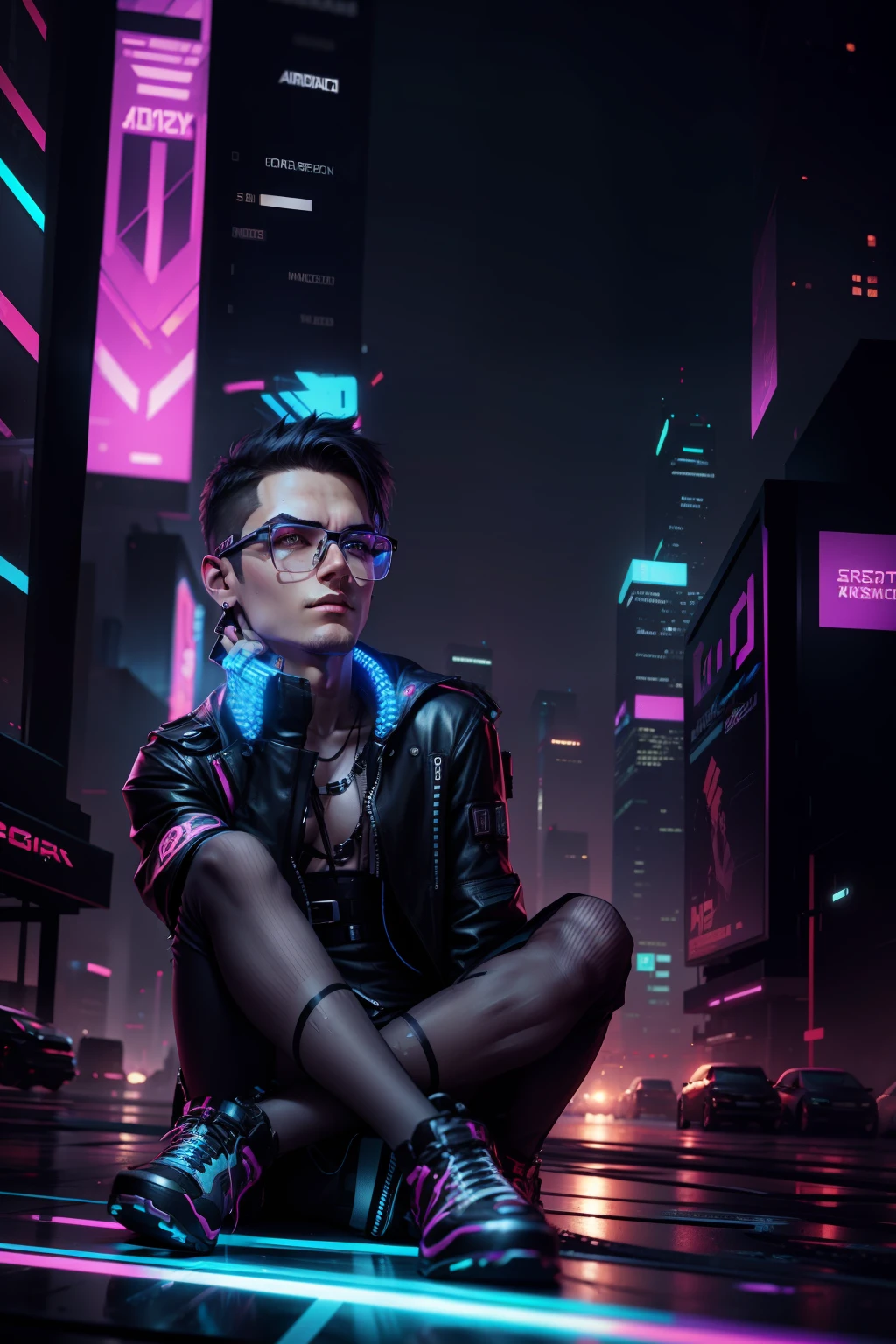 Change background cyberpunk handsome boy, realistic face , 8k, ultra realisuc.