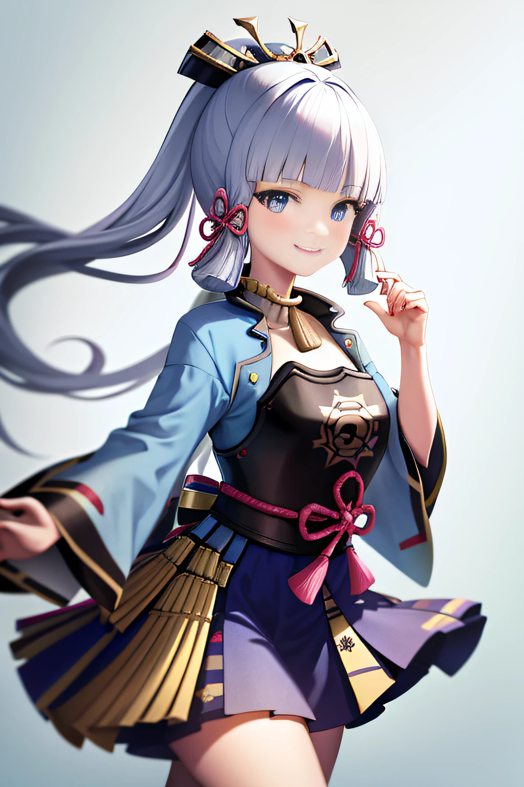 masterpiece, highres, best quality, 1girl solo, kamisato_ayaka, smile, kimono