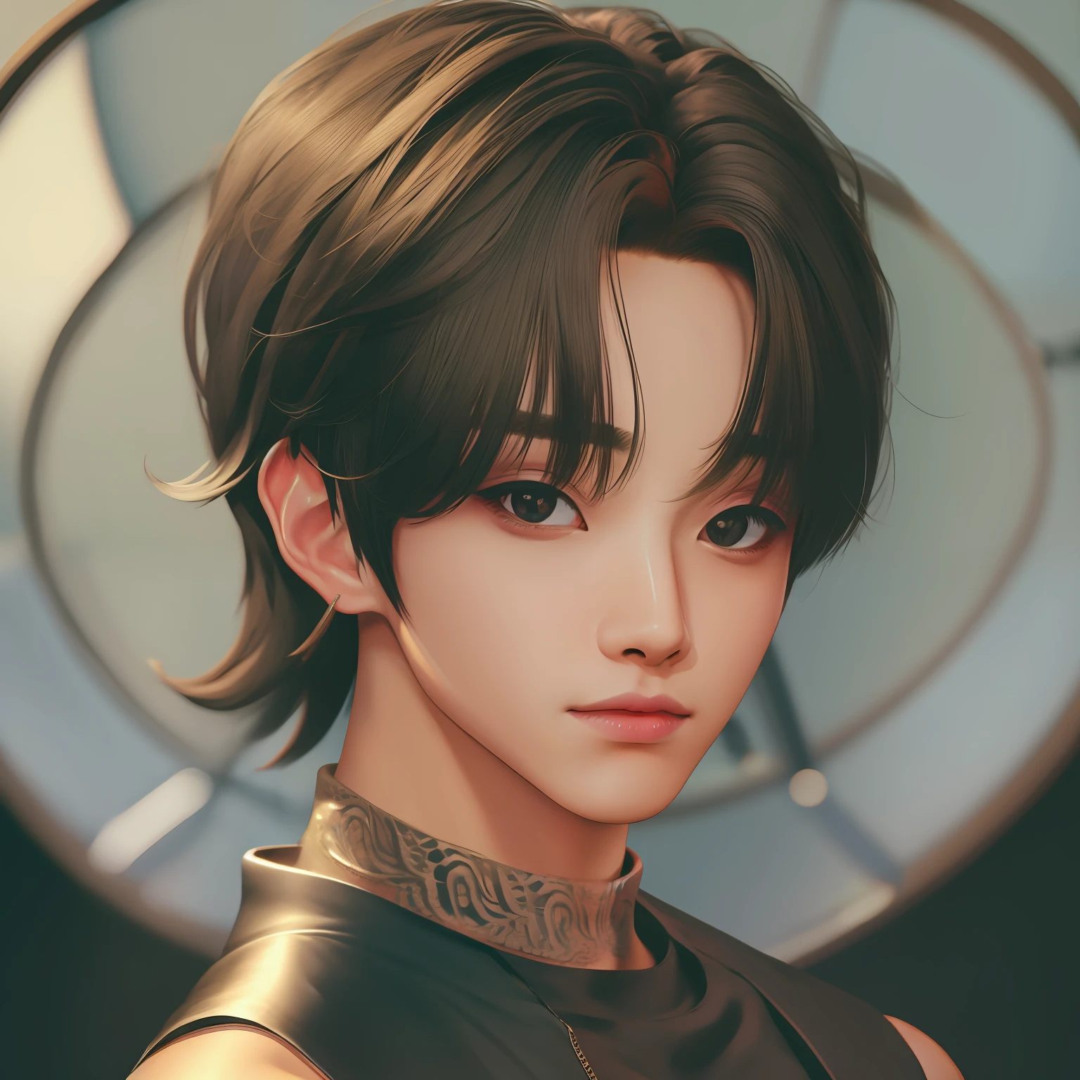 1 boy, Beautiful Eyes and Face Details, Masterpiece, Best Quality, Close-up, Upper Body, Looking at the Viewer