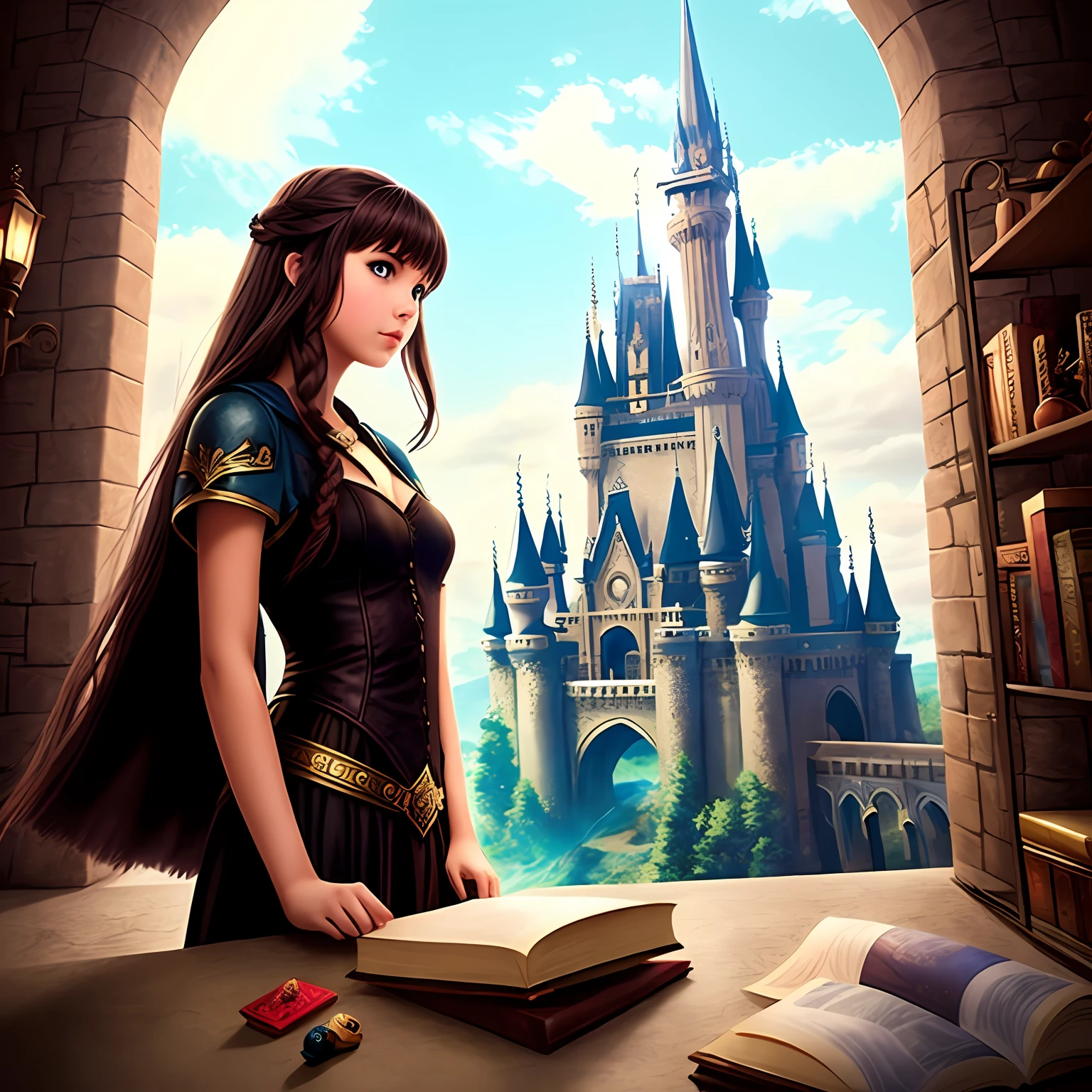 A girl who loves the fantasy world of movies and books