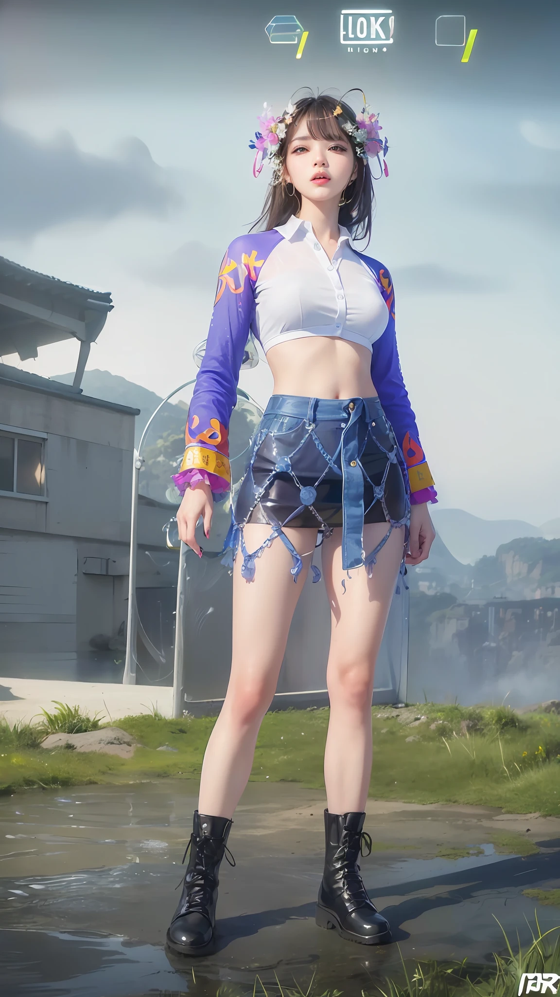 (8k, RAW photo, photorealistic:1.25) ,( lipgloss, eyelashes, gloss-face, glossy skin, best quality, ultra highres, depth of field, chromatic aberration, caustics, Broad lighting, natural shading,Kpop idol) looking at viewer with a serene and goddess-like happiness,