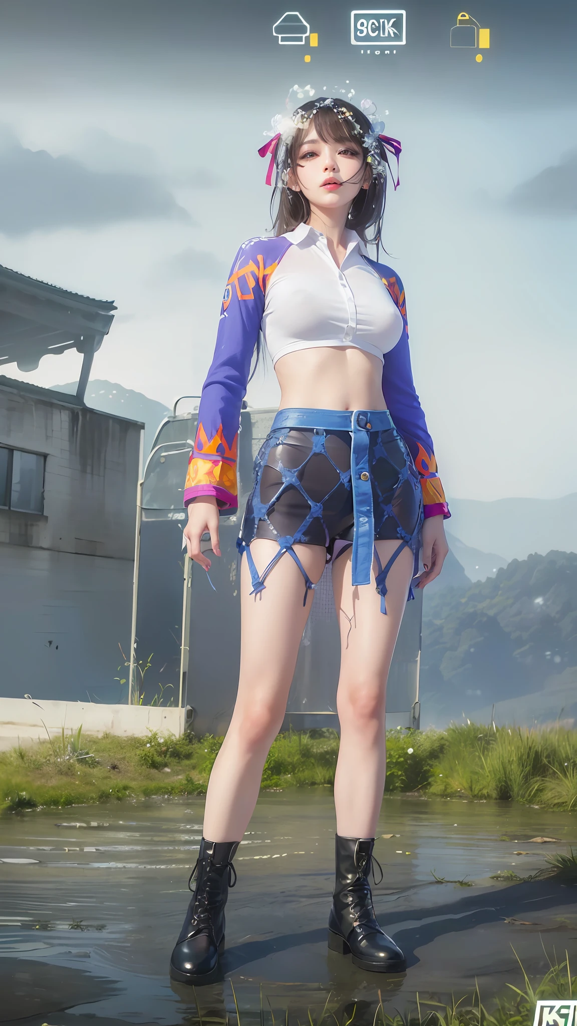 (8k, RAW photo, photorealistic:1.25) ,( lipgloss, eyelashes, gloss-face, glossy skin, best quality, ultra highres, depth of field, chromatic aberration, caustics, Broad lighting, natural shading,Kpop idol) looking at viewer with a serene and goddess-like happiness,