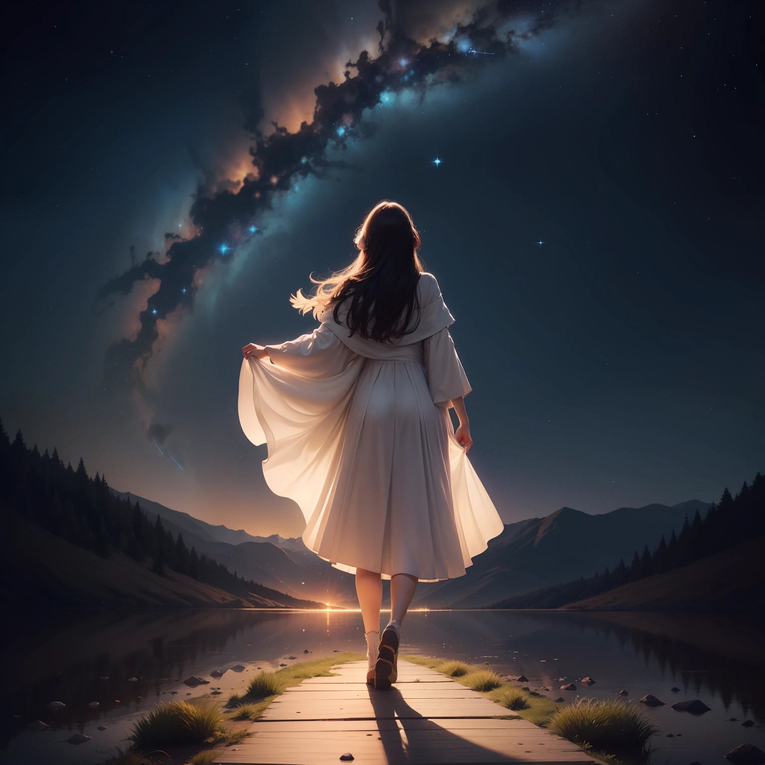 "Amid the stars shining in the night sky, Remember that you are also part of this vast universe. Just like the constellations, Your journey is unique and full of meaning. Embrace the opportunities that come your way and let your inner light guide every step you take."