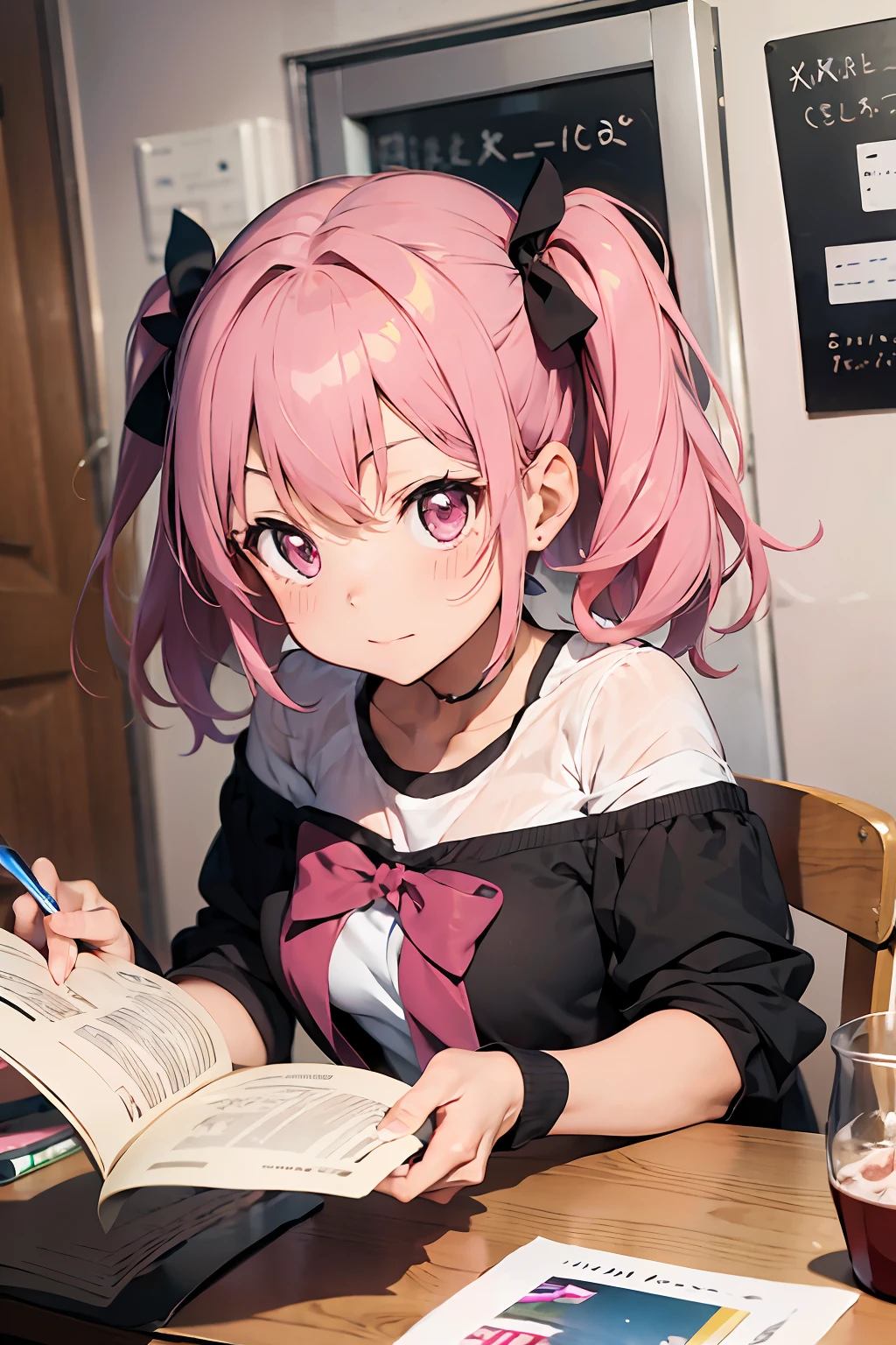A state in the middle of Pretty Cure transforming.A pink-haired