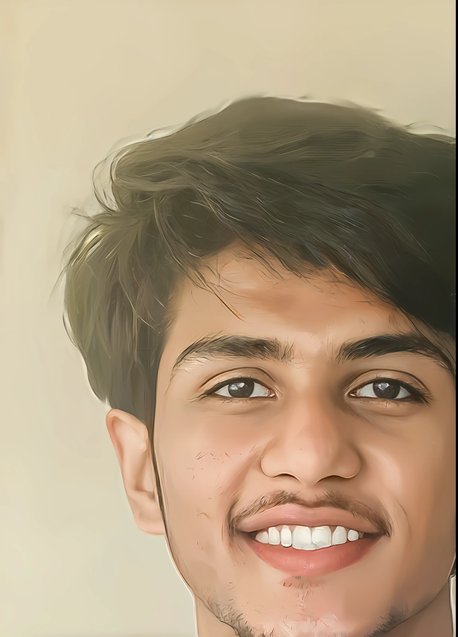 arafed man with a blue shirt and tie smiling for a picture, jayison devadas, portait photo profile picture, inspired by Saurabh Jethani, detailed portrait, high quality portrait, with accurate face, headshot photo, digitally painted, hyper-detailed portrait, in a oil painting style, very clear picture, realistic portrait photo, mohamed chahin