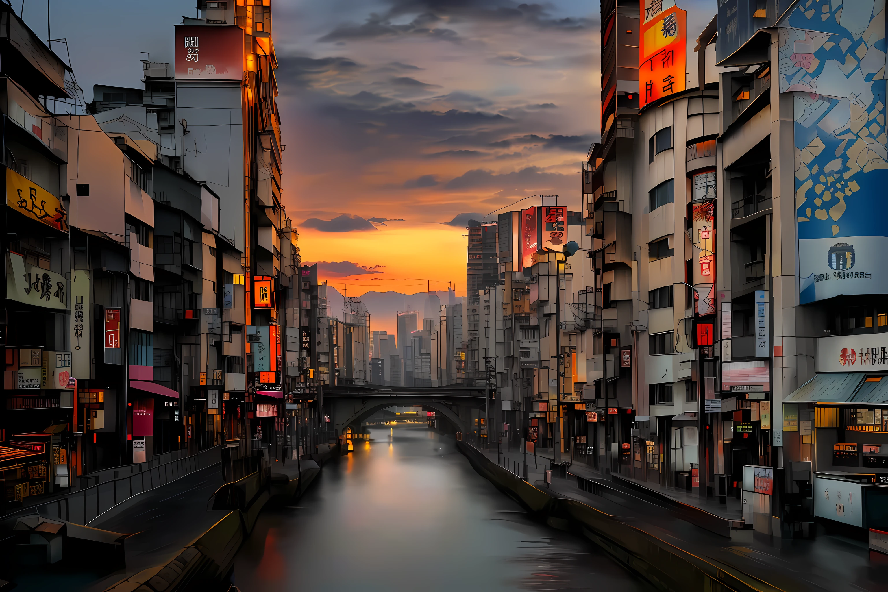 Buildings,城市,Overlooking the river, Hong Kong City, down town, prime time, japanese town, tokyo japan, japanese city at night, street japan, tokyo city, cyberpunk streets in japan, osaka skyline background, japan travel and tourism, tokyo street cityscape, toyko, tokyo in a flood, tokyo street background, japan travel aesthetic