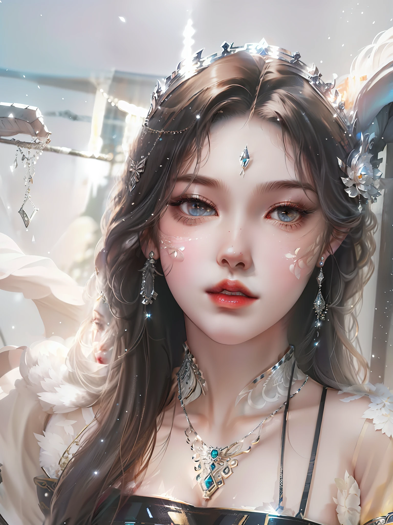 Ultra detailed complex 3D rendering of the face, (Big breasts: 7.8), glamour shot full body image, No bra, Long hair, viewer view, wearing intricate super armor, Bare feet, Armpits, (Shiny skin),((Realistic lighting, Top quality, 8K, Masterpiece: 1.3)), Perfect body beauty: 1.4, Slim abs: 1.1, Clear focus: 1.2, 1 girl, Perfect figure:1.4, (cleavage), Intricate details, (warrior queen armor, fur lined cape, jeweled ultra-detailed big crown: 1.2), Big,, Sexy swimsuit, (Surreal), (High definition), (8K), (Very detailed), (Beautiful detailed eyes), she emits soft and bright light, Light particles, ultra-detailed detail jewels, 1 girl, Solo, Long hair, Wind, Gorgeous face, Top quality, Masterpiece, Maximum detail, diffuselighting, (Black hair: 1.3), Valhalla Valkyrie, Beauty, face muscles
