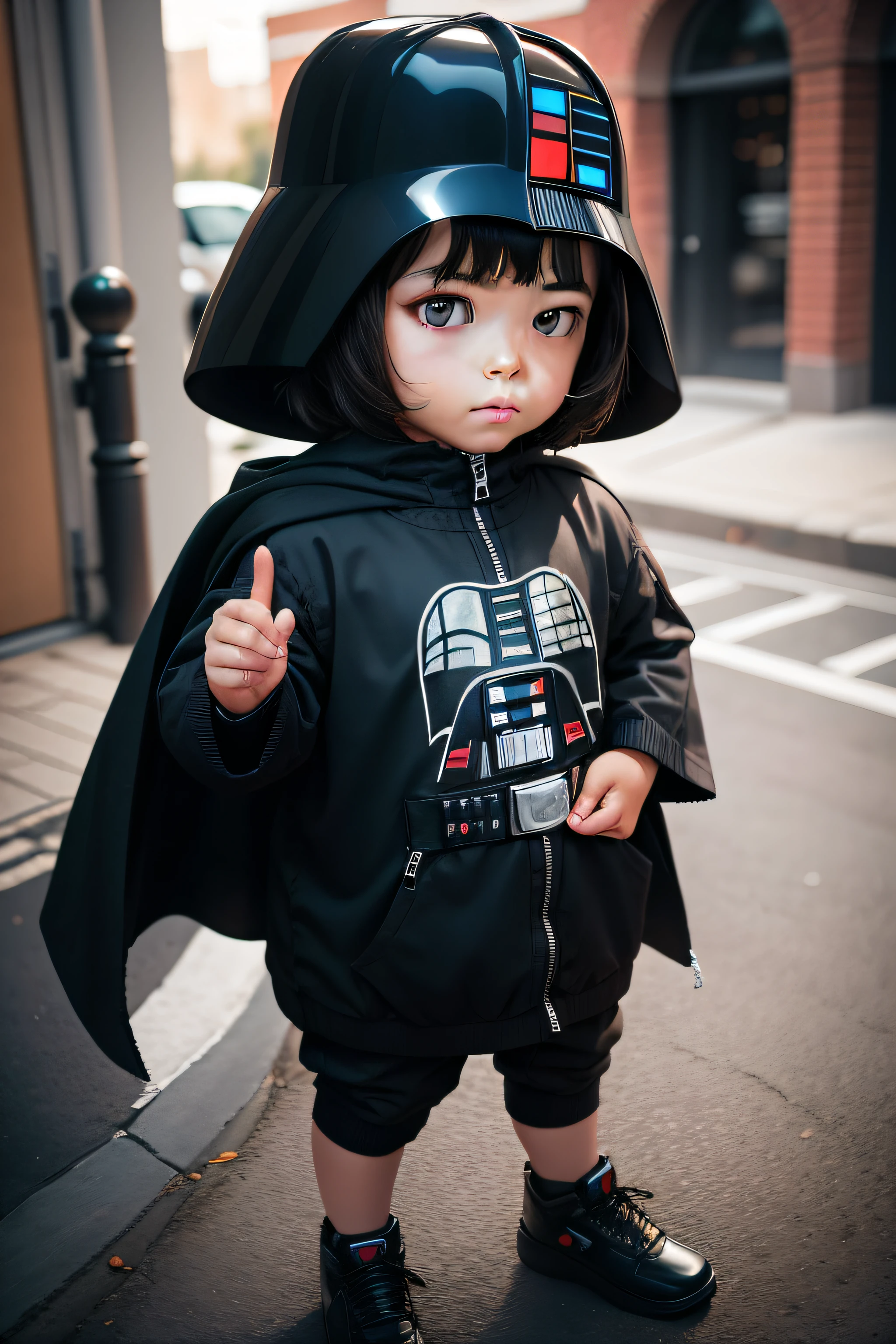 kid with Darth Vader Clothes