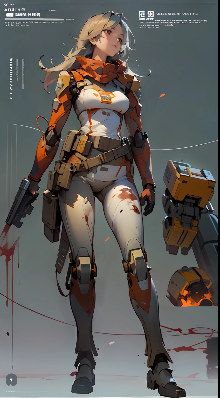 Look down from the top of your head，（Digital artwork：1.3）（a sketch：1.1）Octane renders a wasteland，weed，Dilapidated houses，gravel path，Sunset，dark red color，（（A girl in a combat suit stood on a broken mech with only her upper body left）），（blood stains at the corners of the mouth），（Messy long hair flying），（The cockpit opens），（（One arm of the mech was broken）），（Mars splashes），（（Broken upper body mech）），（Exposed wires），（（Mecha is depicted finely）），（（（super-fine））），shot at 8k resolution，petrol liquid，Firelight，blasts，splashart，Lithography in intricate details，（Light particles：1.2），（game concept：1.3），（depth of fields:1.3),Global illumination,detail-rich,Trends on ArtStation，Epic shooting，Cinematic lighting