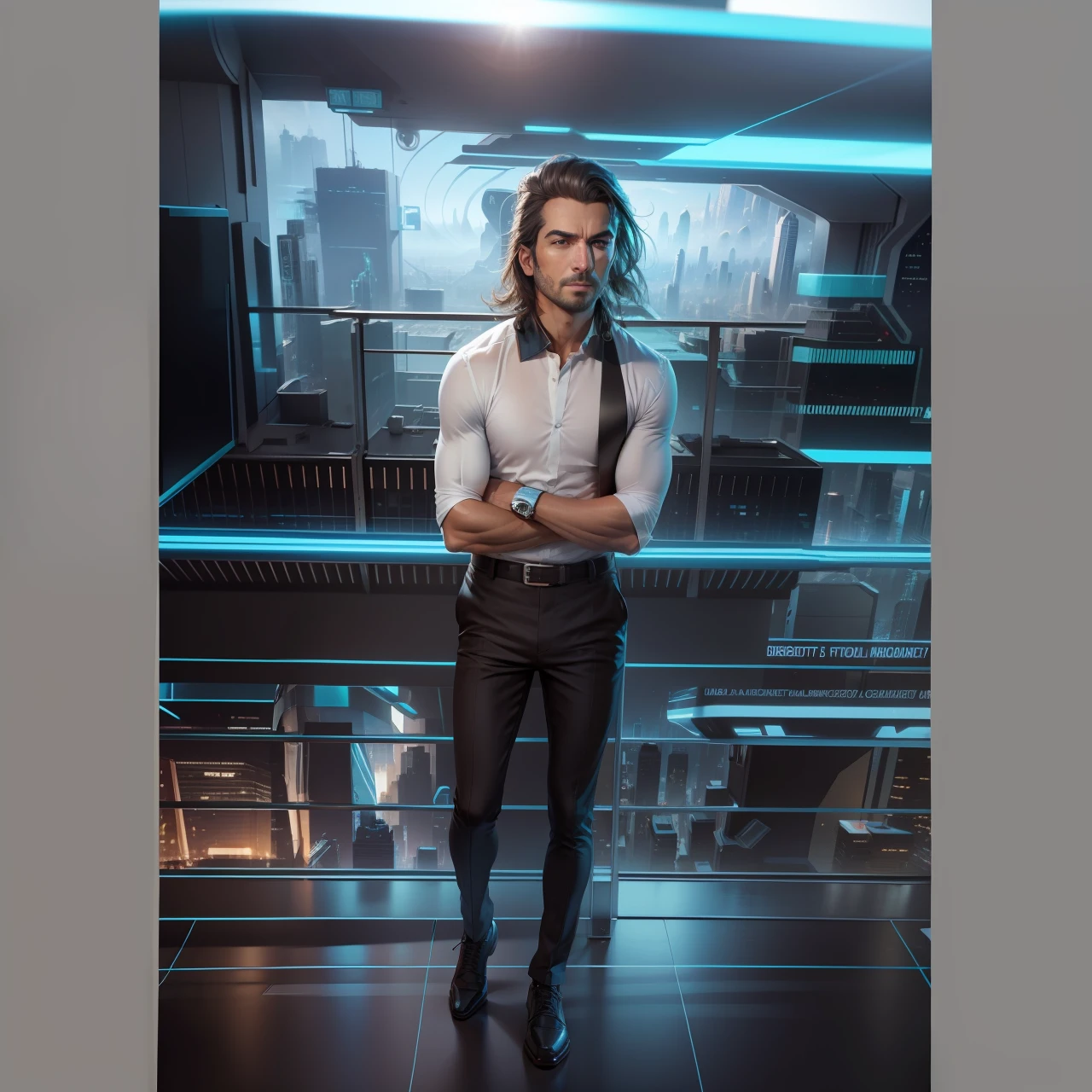 Change background to future city, make me handsome, realistic face, 8k, ultra realistic,