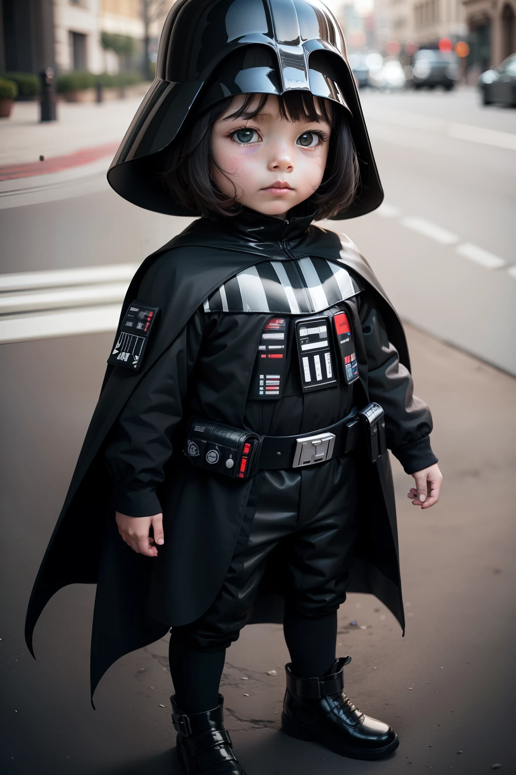 kid with Darth Vader Clothes