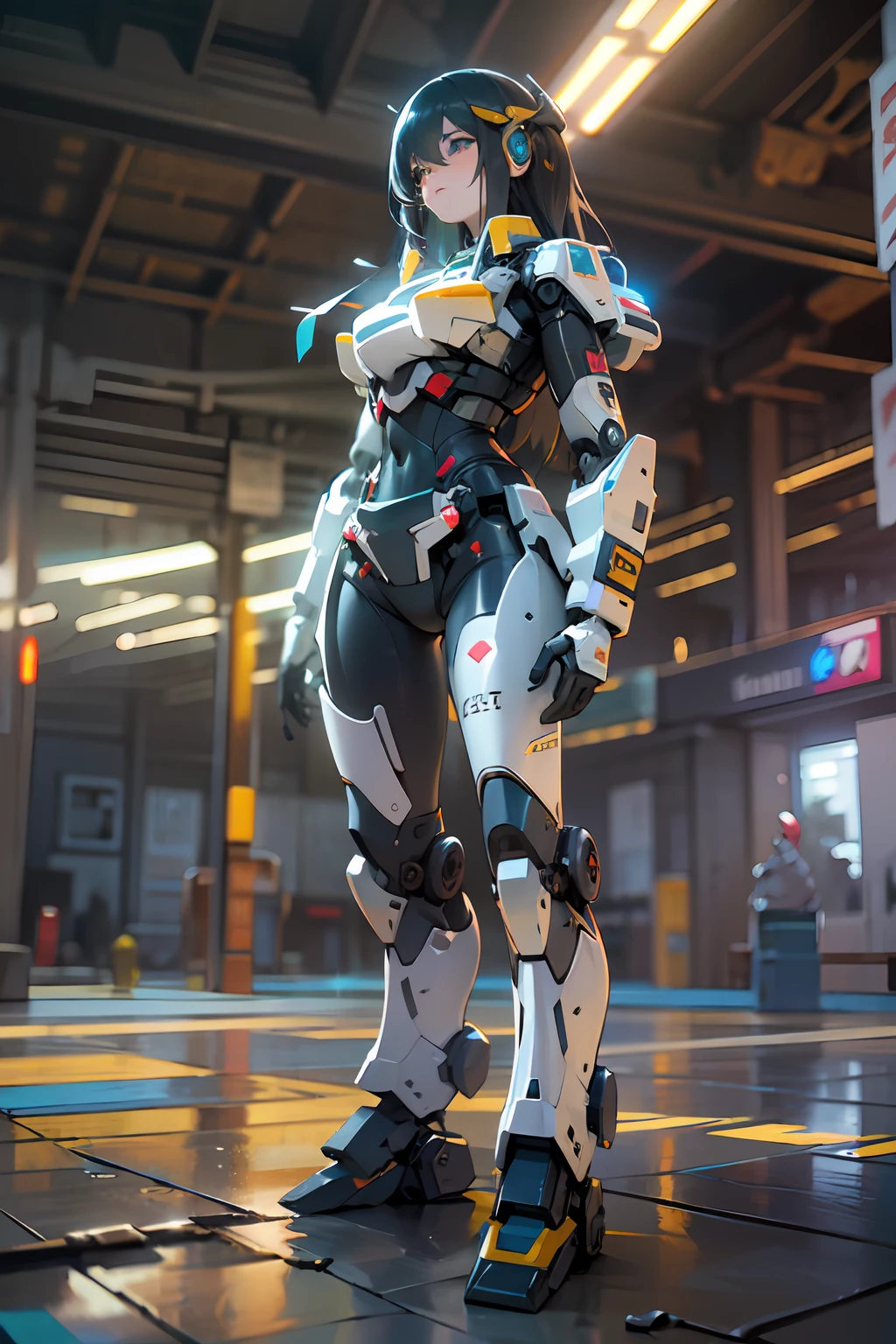 ((Best quality)), ((masterpiece)), (highly detailed:1.3), 3D,Shitu-mecha, beautiful cyberpunk women with her mecha in the ruins of city from a forgoten war, ancient technology,HDR (High Dynamic Range),Ray Tracing,NVIDIA RTX,Super-Resolution,Unreal 5,Subsurface scattering,PBR Texturing,Post-processing,Anisotropic Filtering,Depth-of-field,Maximum clarity and sharpness,Multi-layered textures,Albedo and Specular maps,Surface shading,Accurate simulation of light-material interaction,Perfect proportions,Octane Render,Two-tone lighting,Low ISO,White balance,Rule of thirds,Wide aperature,8K RAW,Efficient Sub-Pixel,sub-pixel convolution,luminescent particles,light scattering,Tyndall effect