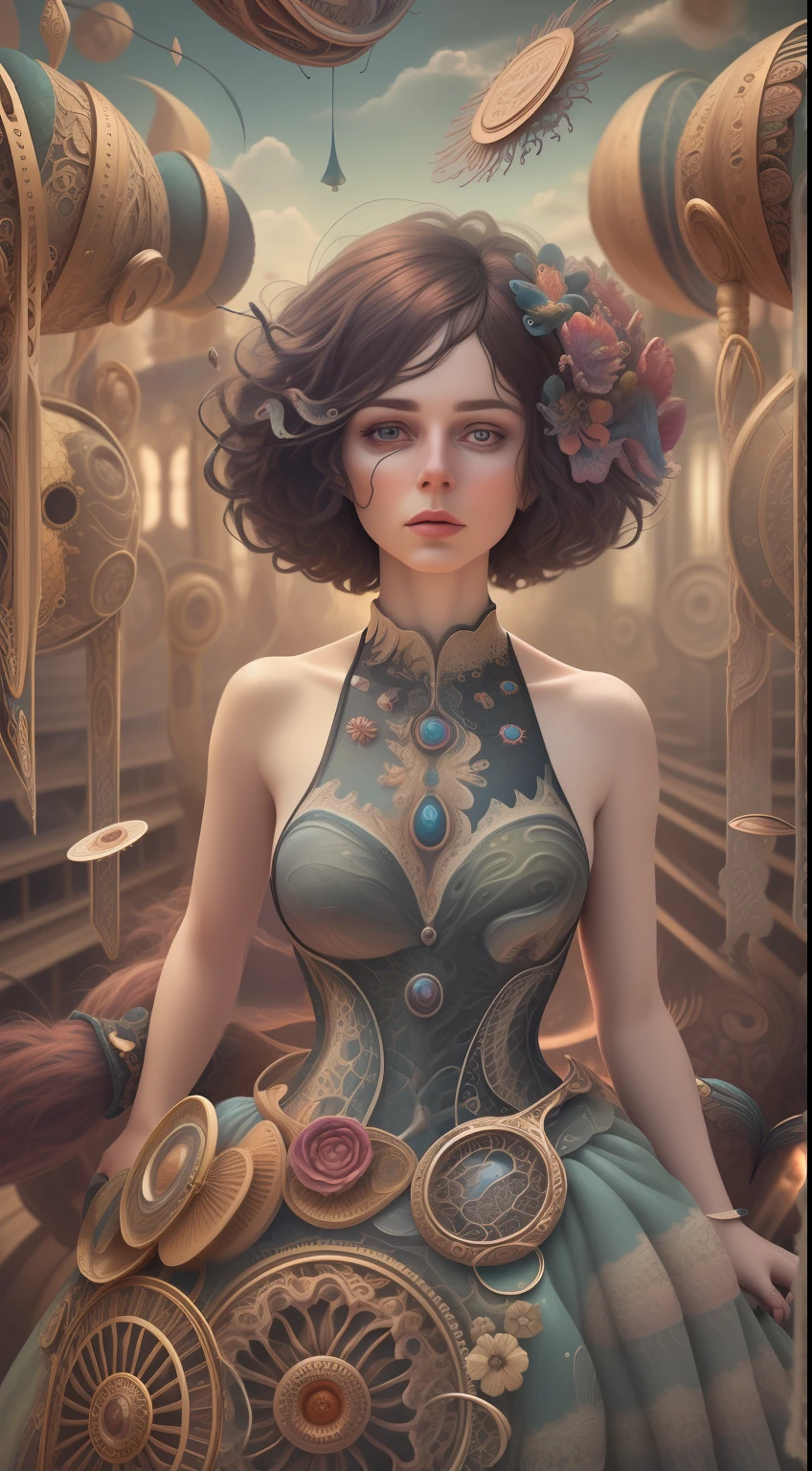 "Woman, surrealism, 8k resolution, intricately detailed depiction"