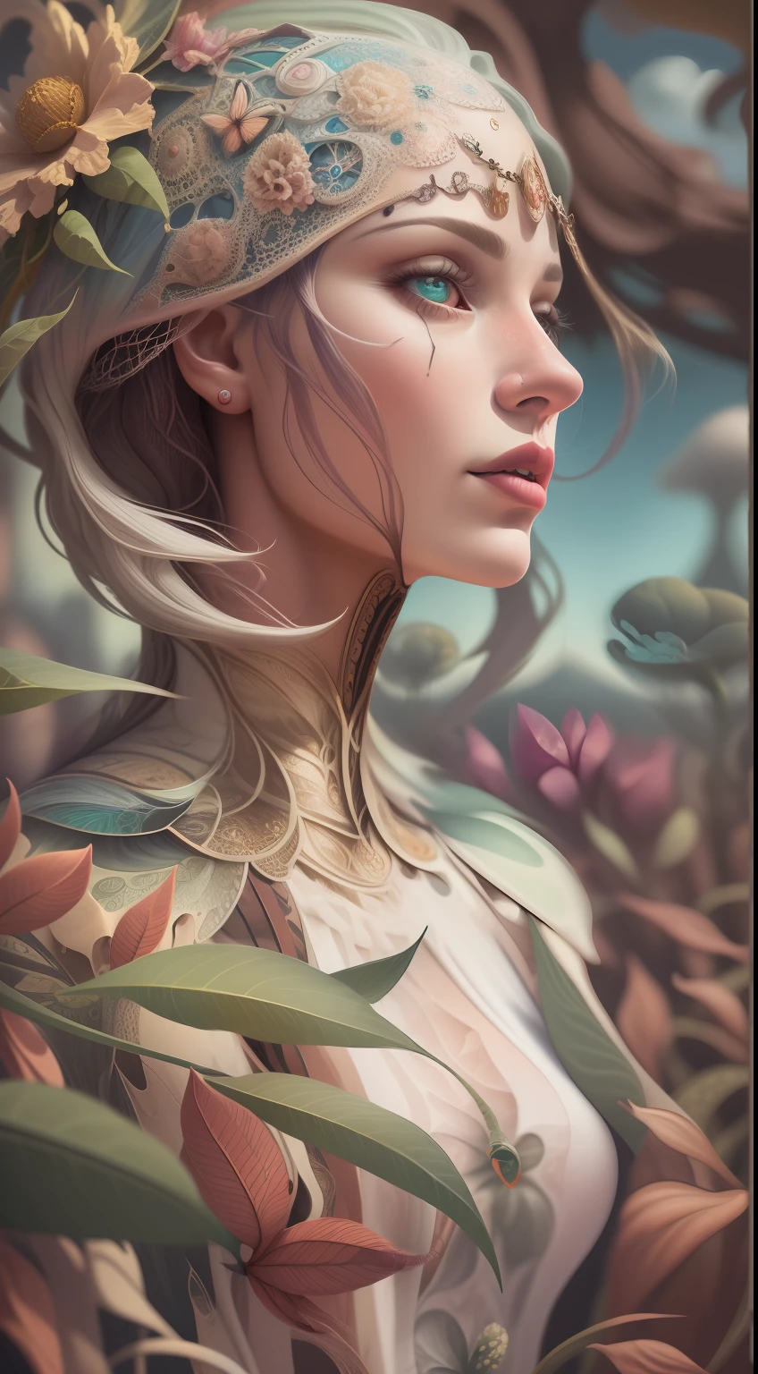"Woman, surrealism, 8k resolution, intricately detailed depiction"