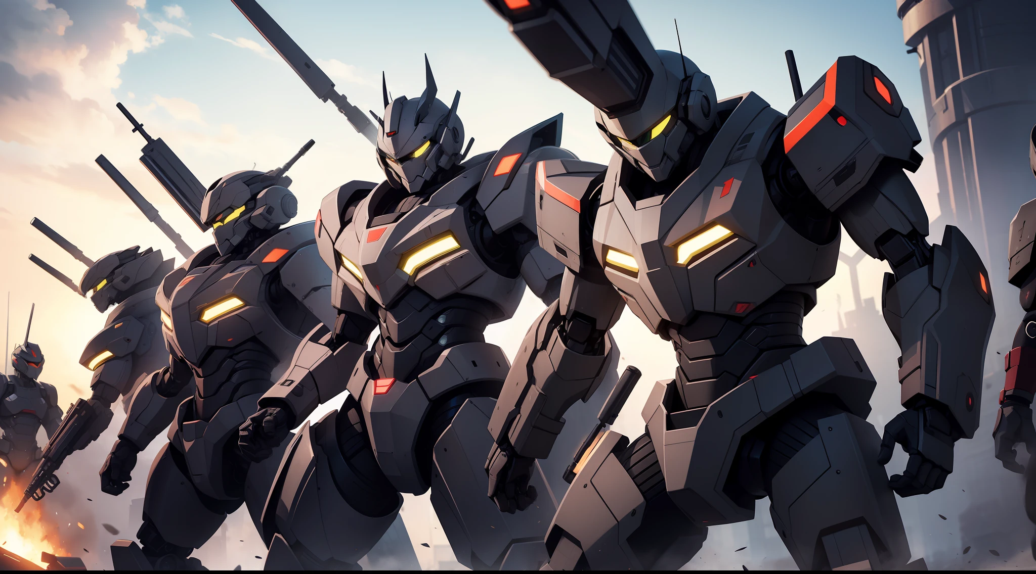 a strong combat robot army