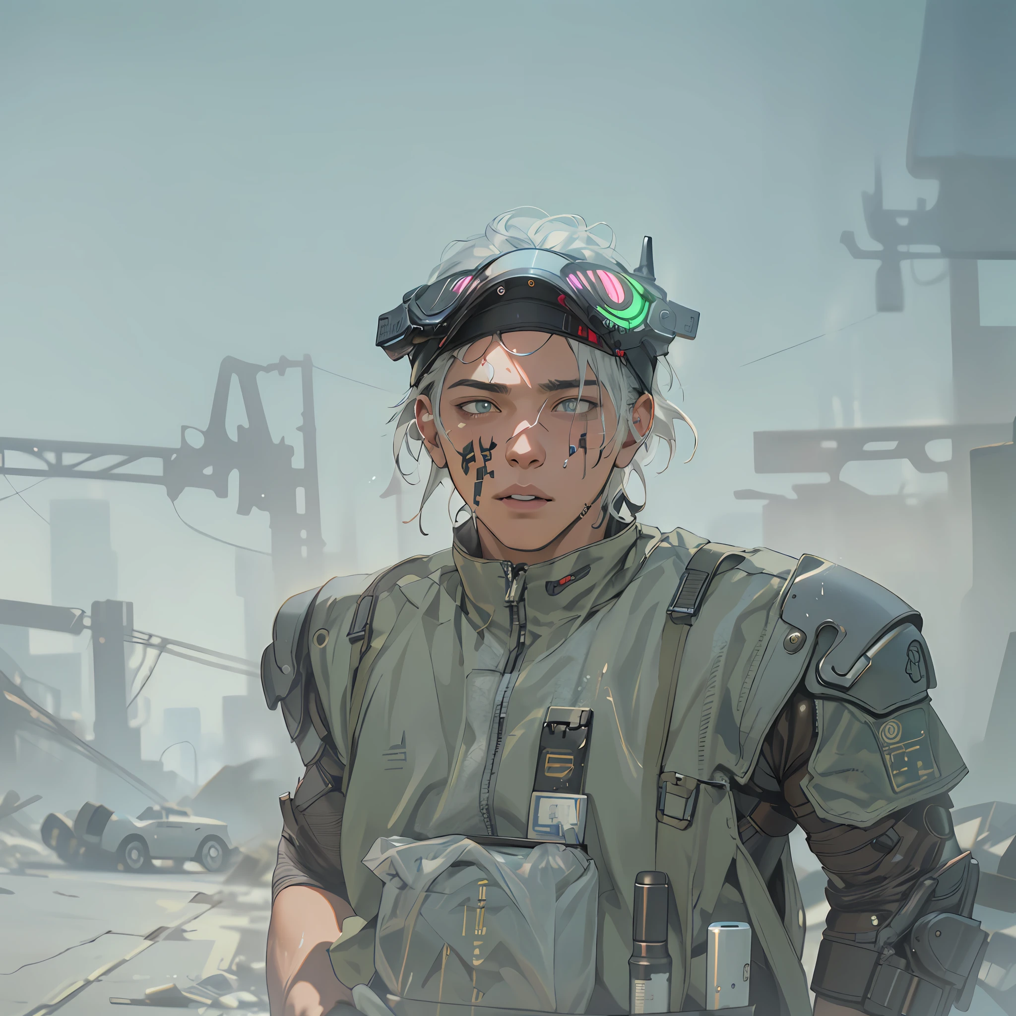 ultra detail, high resolution, ultra detailed, best quality, amazing, top quality, extremely detailed CG unity 8k wallpaper, cinematic lighting, cyberpunk, dark boy, trash gang facemask