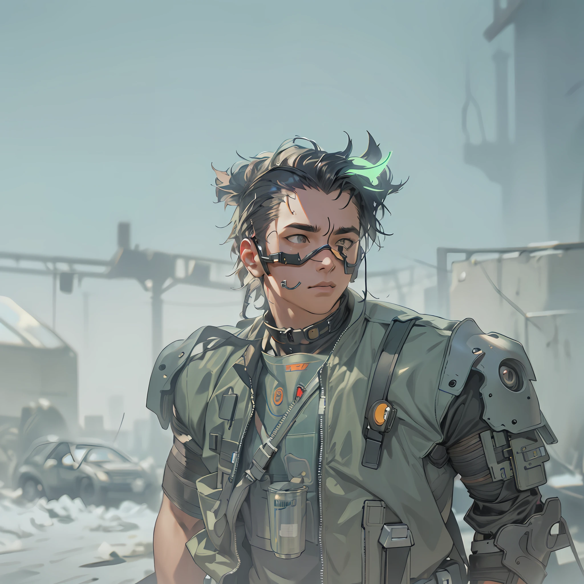ultra detail, high resolution, ultra detailed, best quality, amazing, top quality, extremely detailed CG unity 8k wallpaper, cinematic lighting, cyberpunk, dark boy, trash gang facemask