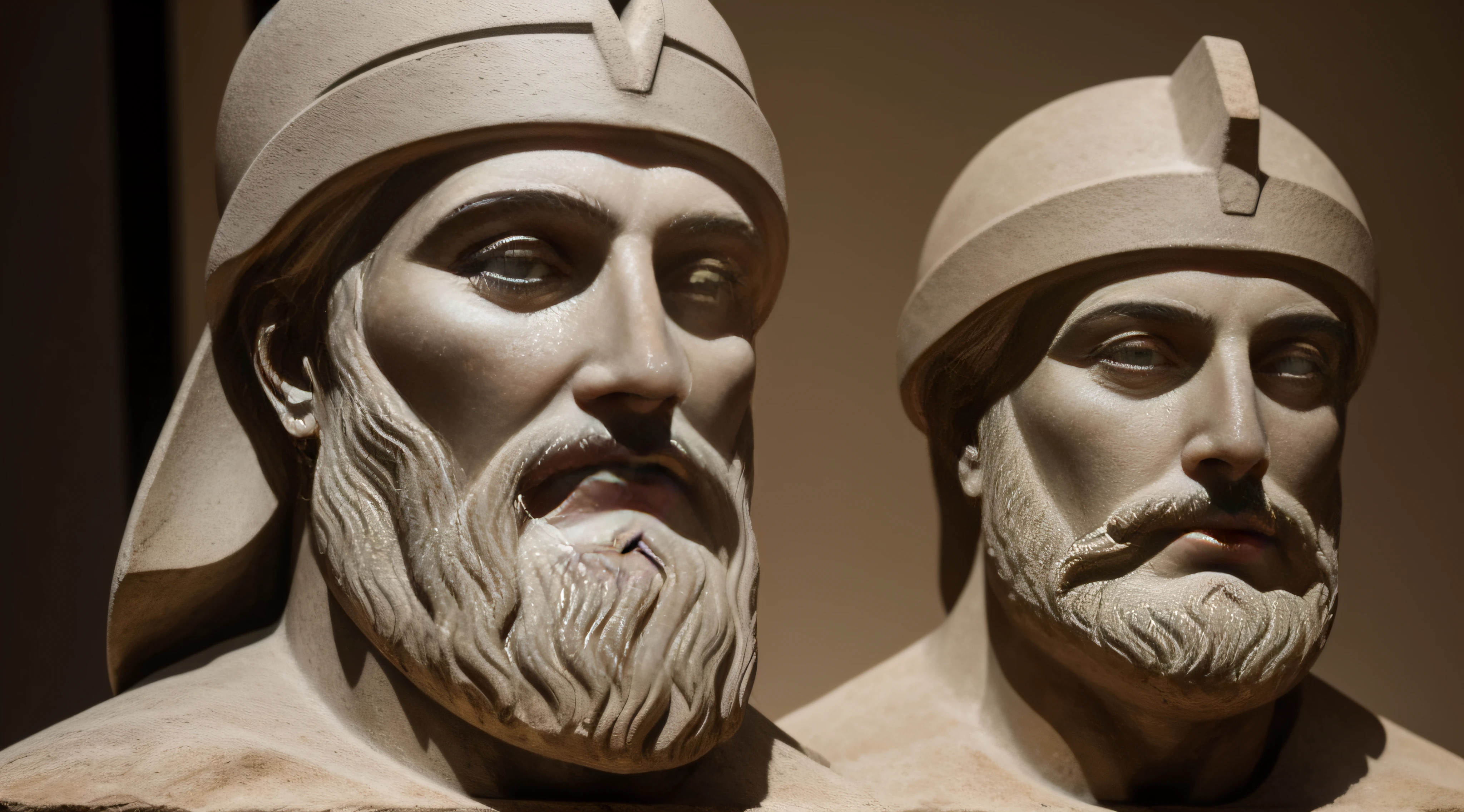 sculpture of Zeno of Scythia, detalhado, realista, rosto detalhado