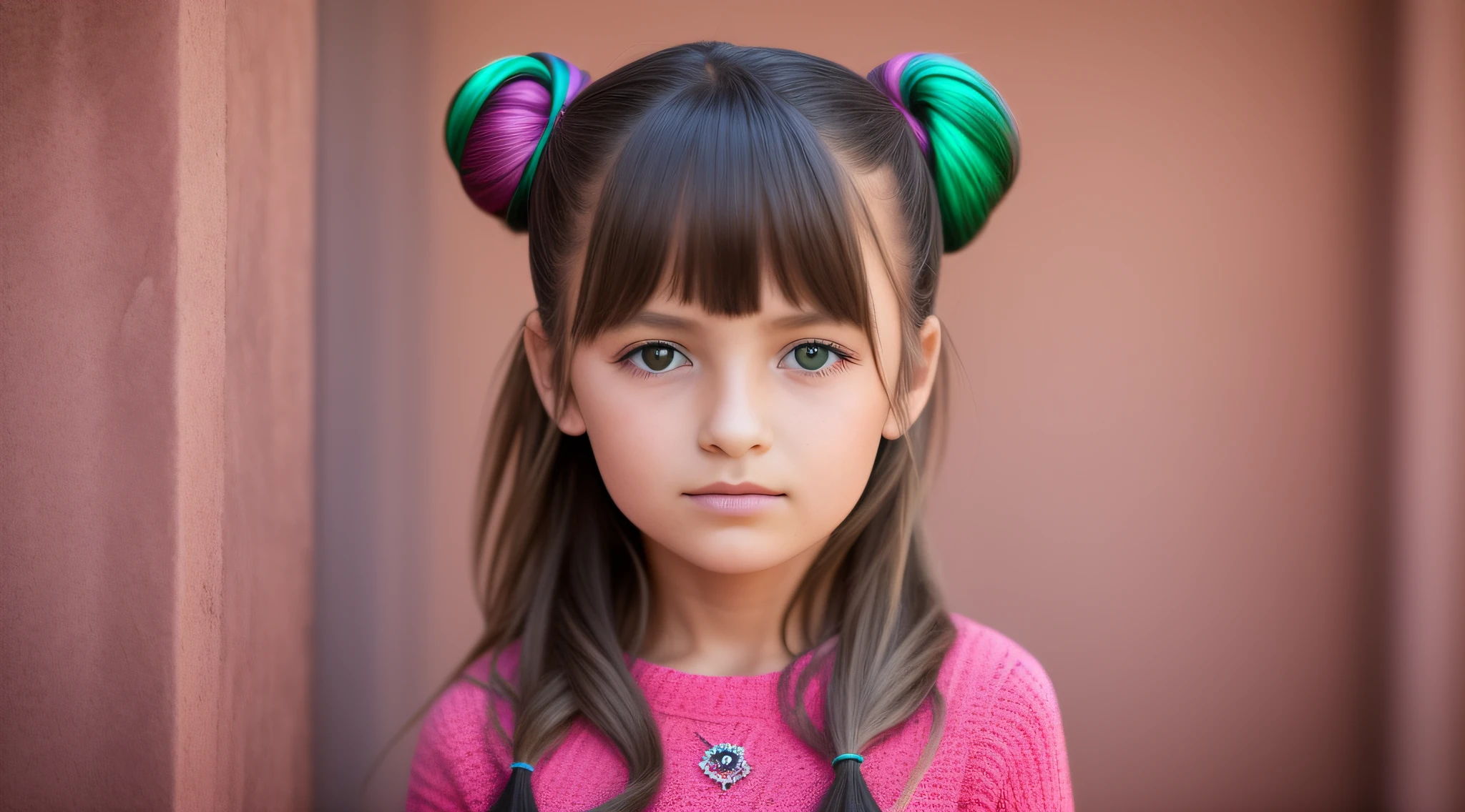 girl CHILD , Loira russa bun in hair , gelado, diversas cores.