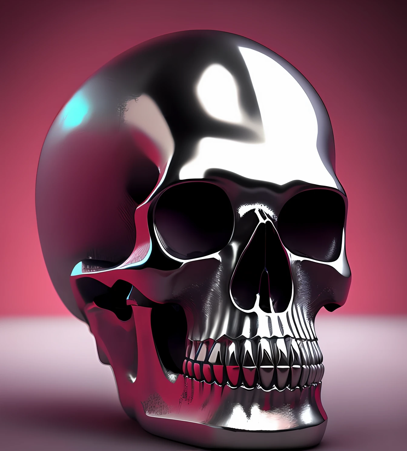 magnificent stylized silver skull, com rubis no lugar dos olhos, ultra detalhado,  8k, obra-prima, lowkey lighting, fundo escuro, detalhado, macabro, arte de dali, surrealista, pintura digital, foco nítido, Artistic Station