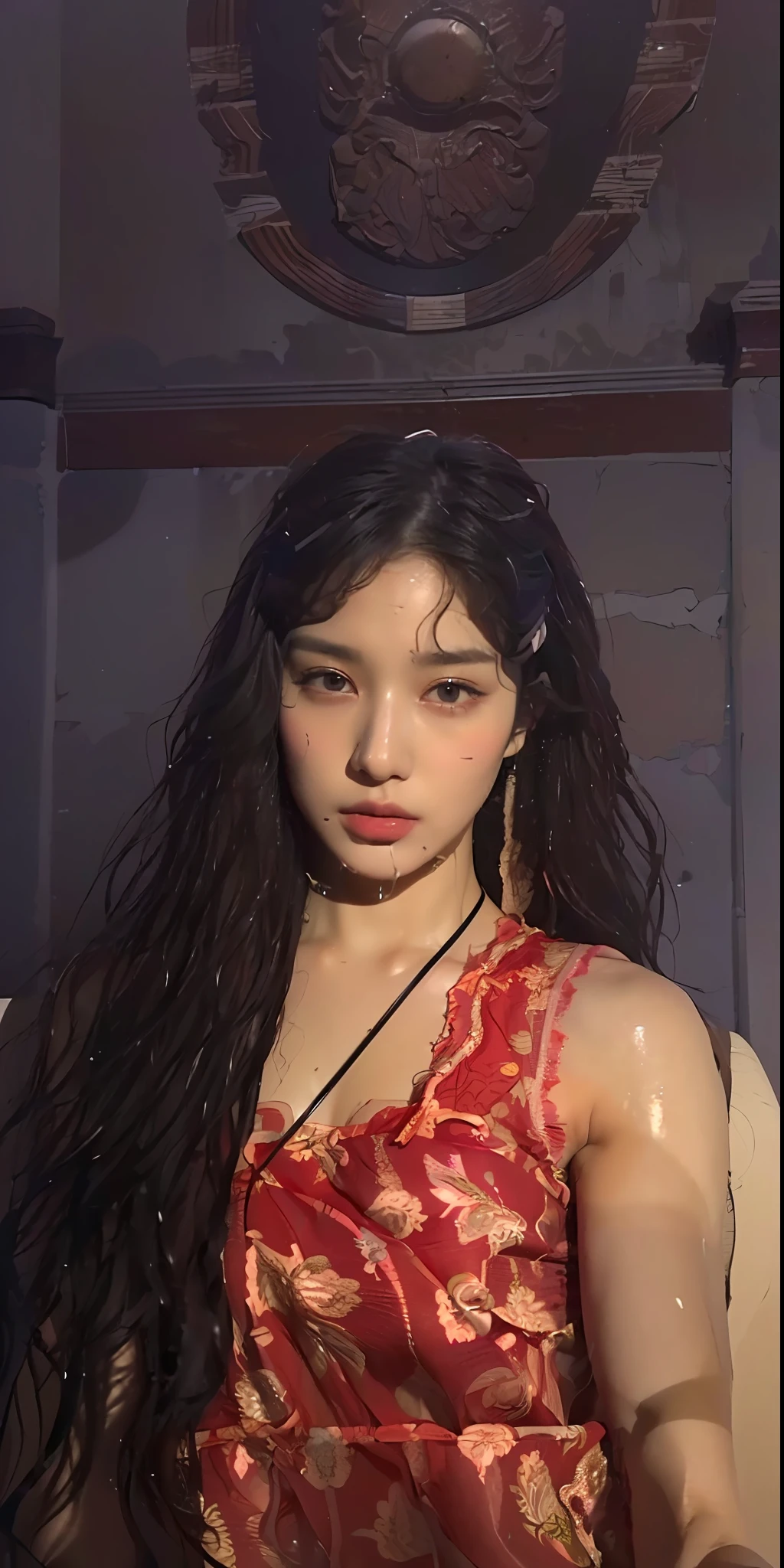 ((Top Quality, 16k, Masterpiece: 1.3)), Beautiful Women with Perfect Figure: 1.4, Slender Abs: 1.2, (((Long Wavy Hair)), ((Small: 1.4)), ((Kpop Idol: 1.3)), (Shower Water)), ((Lingerie 1.5)), (Bathroom)), Highly Detailed Face and Skin Texture, (Pose)), (Seductive)), (Spread Your Legs)), (( Drenched body))