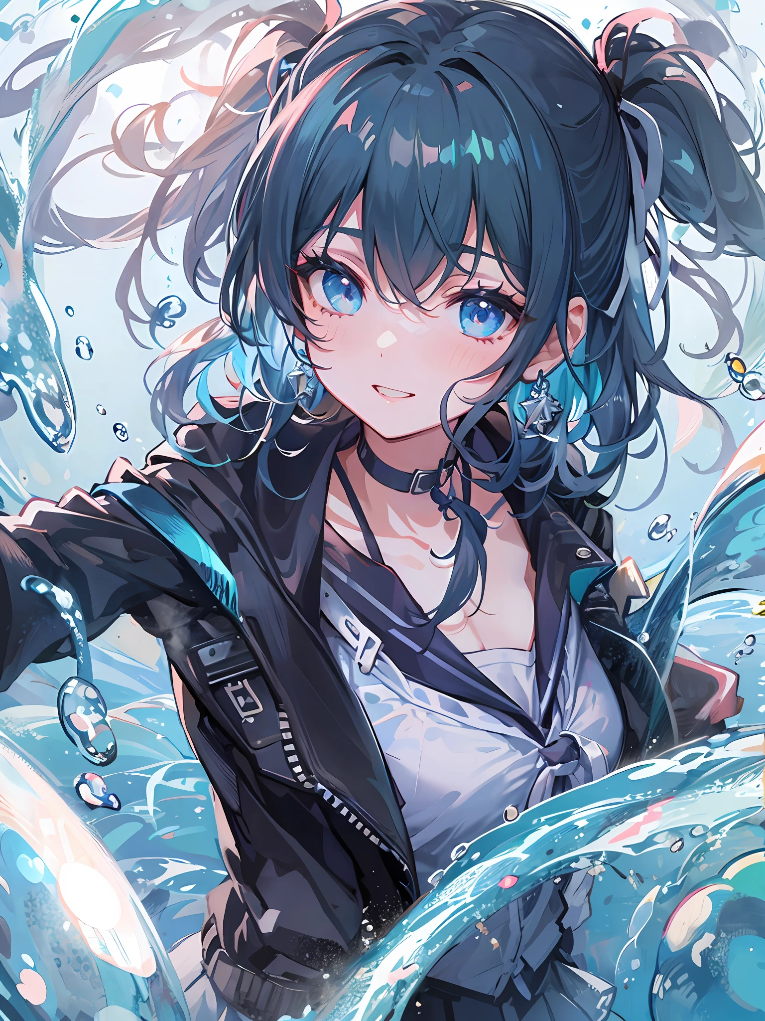 under the water、Eau、Background with、